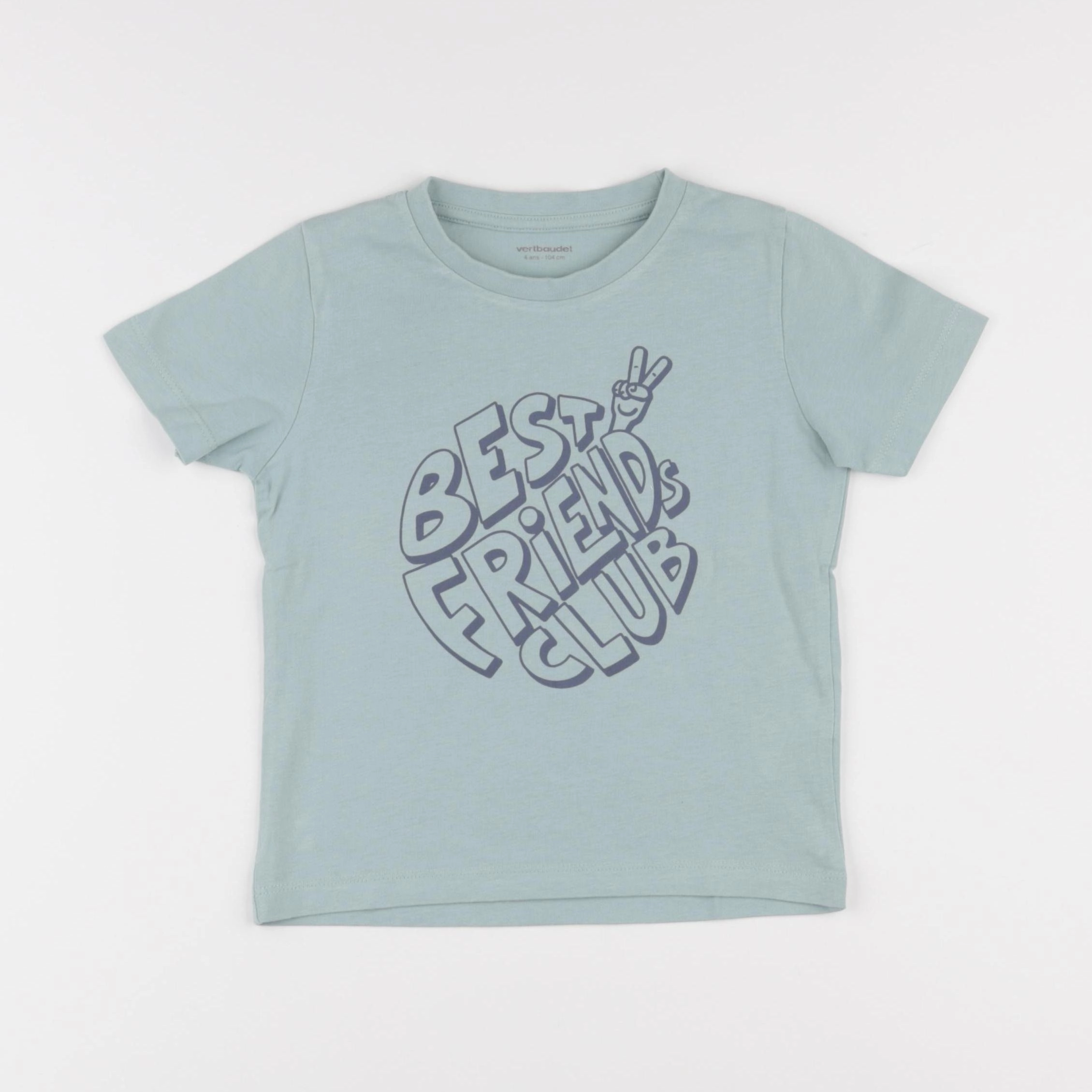 Vertbaudet - tee-shirt bleu - 4 ans