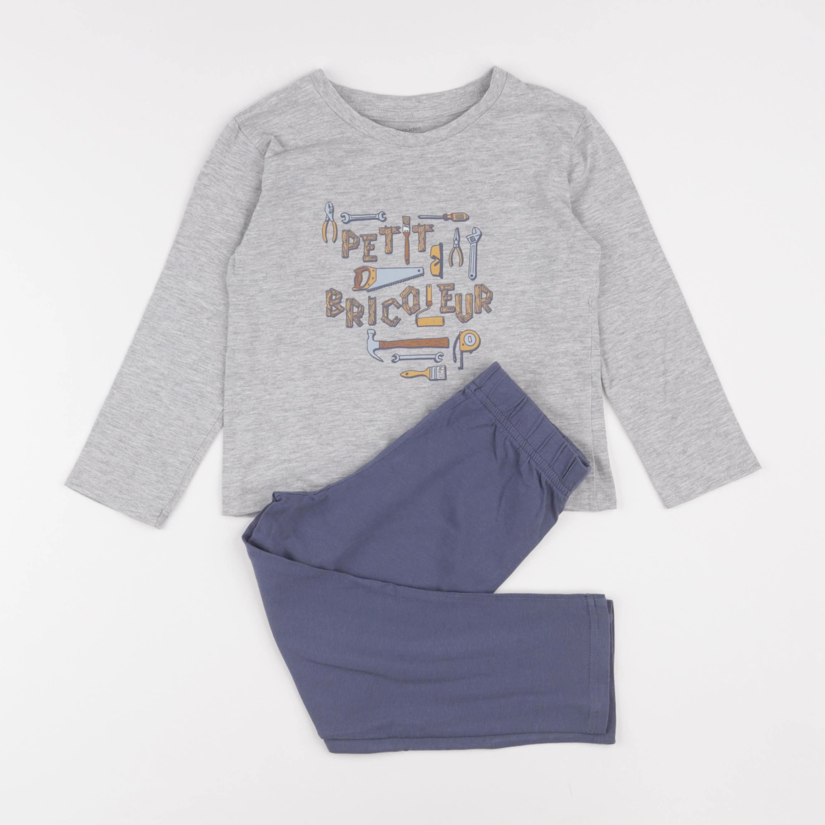 Vertbaudet - pyjama coton gris - 4 ans