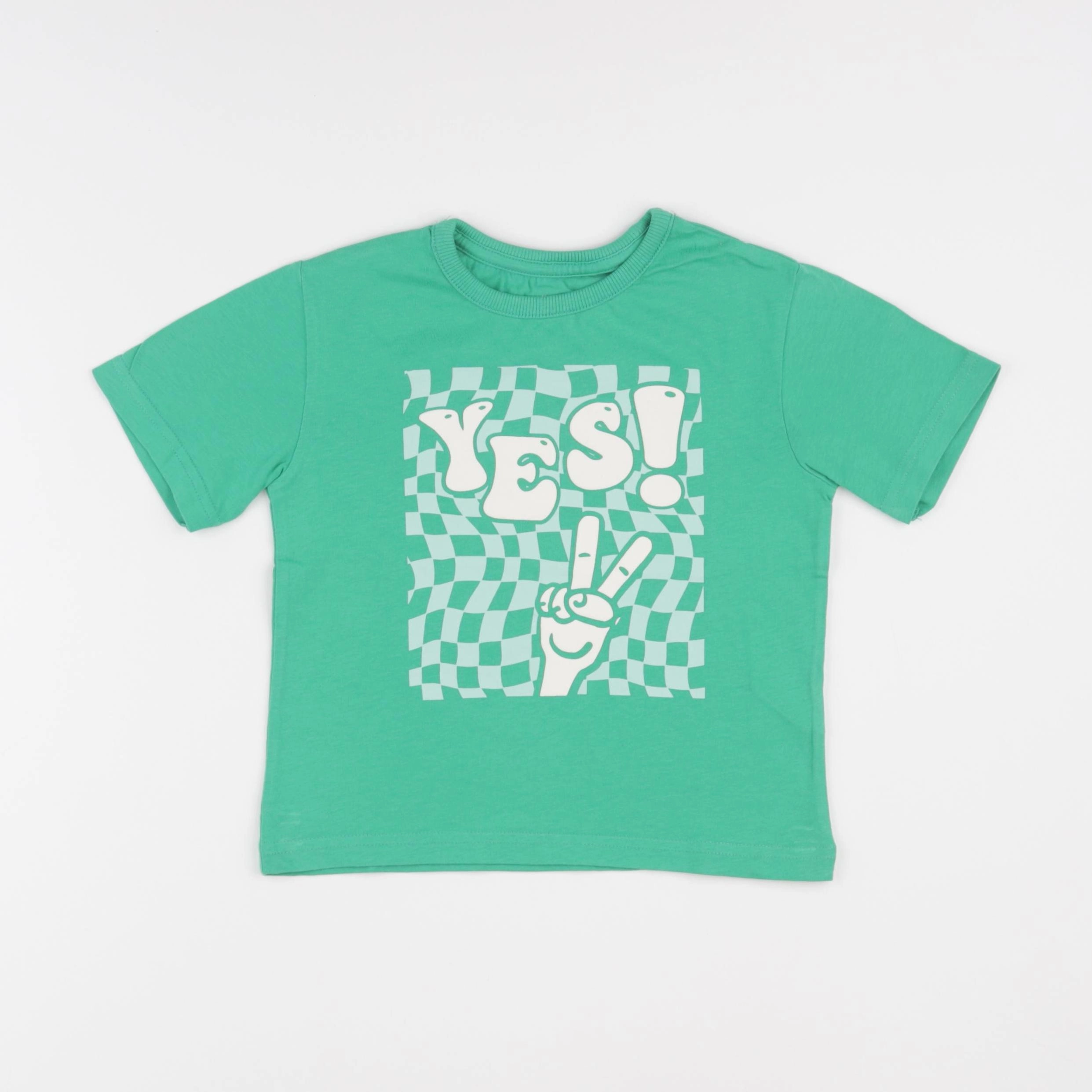 Vertbaudet - tee-shirt vert - 4 ans