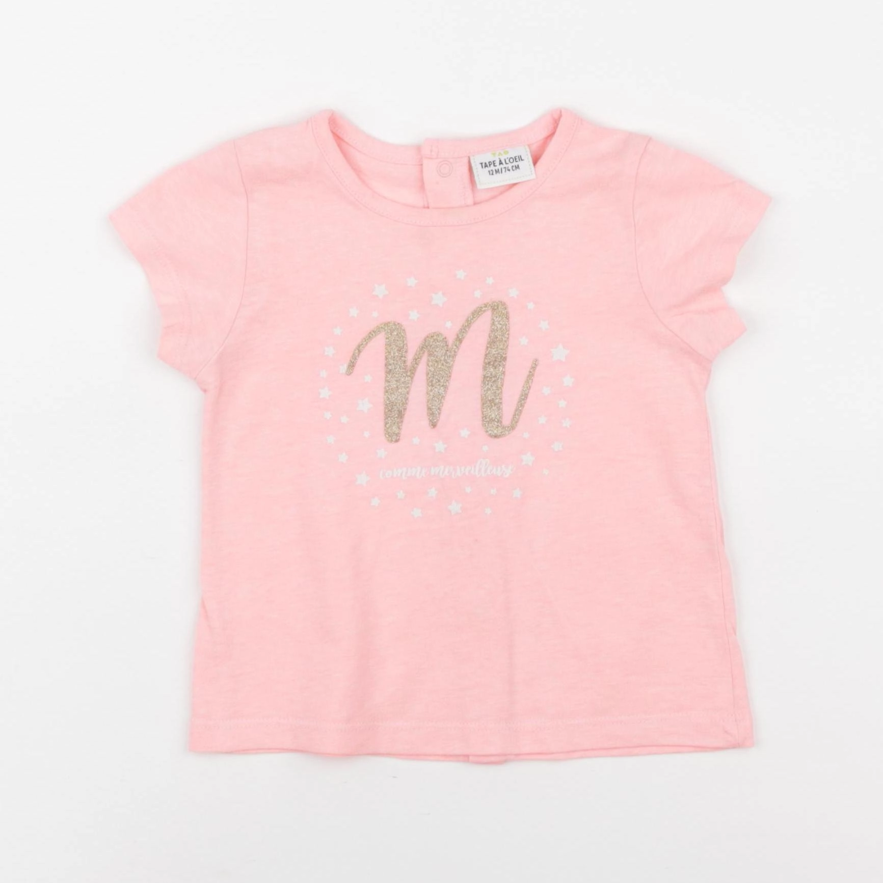 Tape à l'oeil - tee-shirt rose - 12 mois