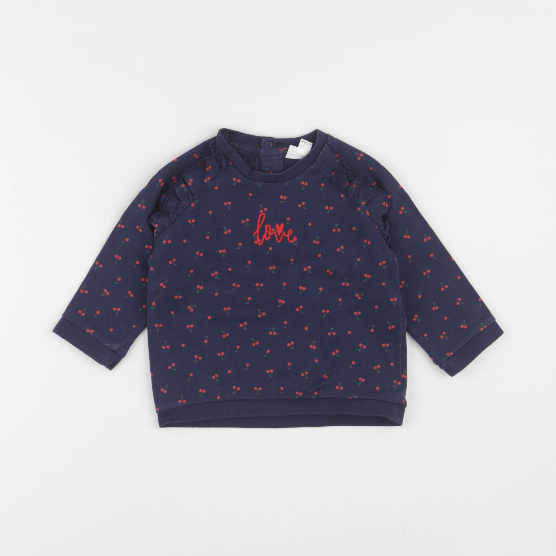 Vertbaudet - sweat bleu - 12 mois