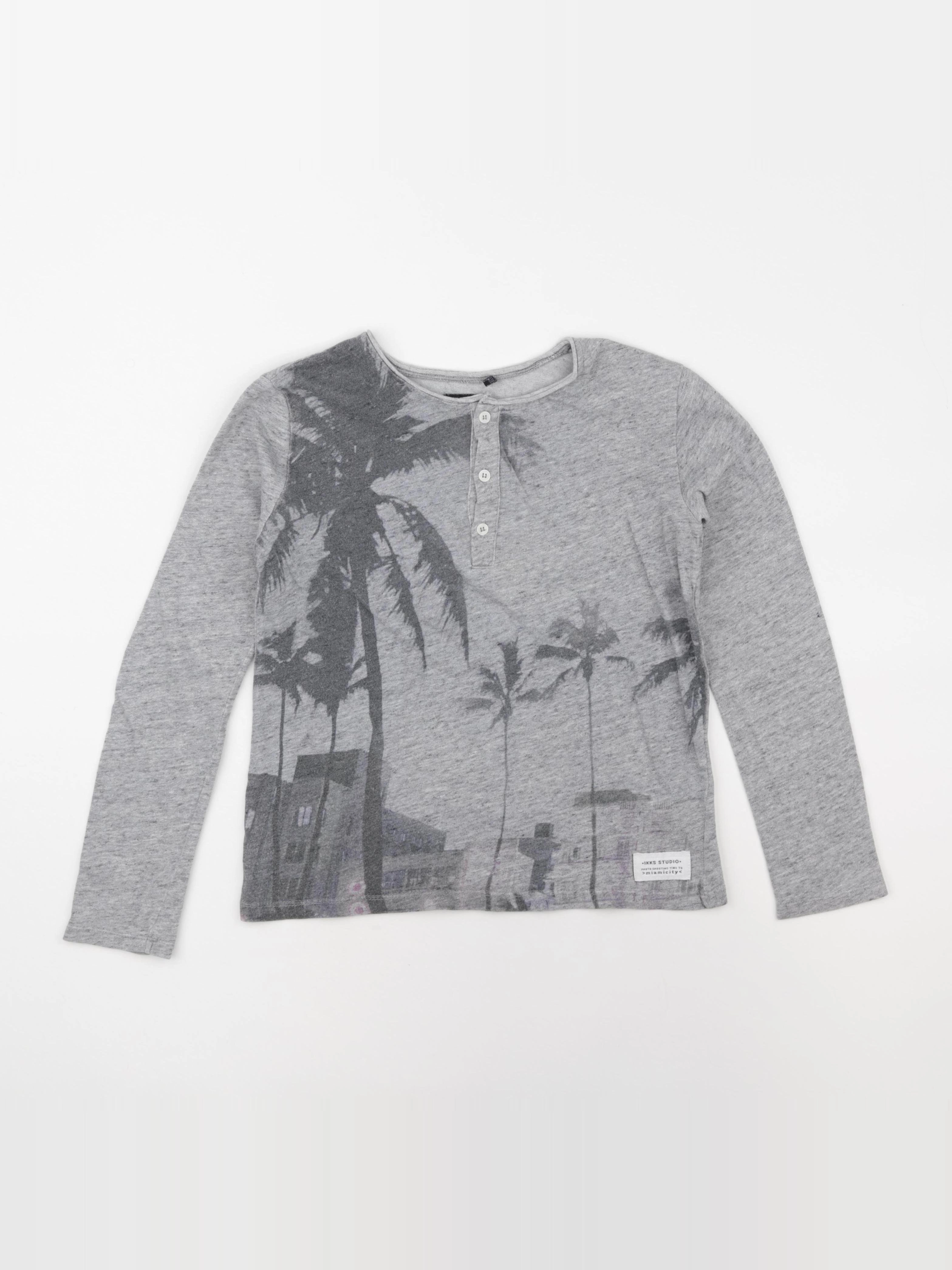 IKKS - tee-shirt gris - 10 ans
