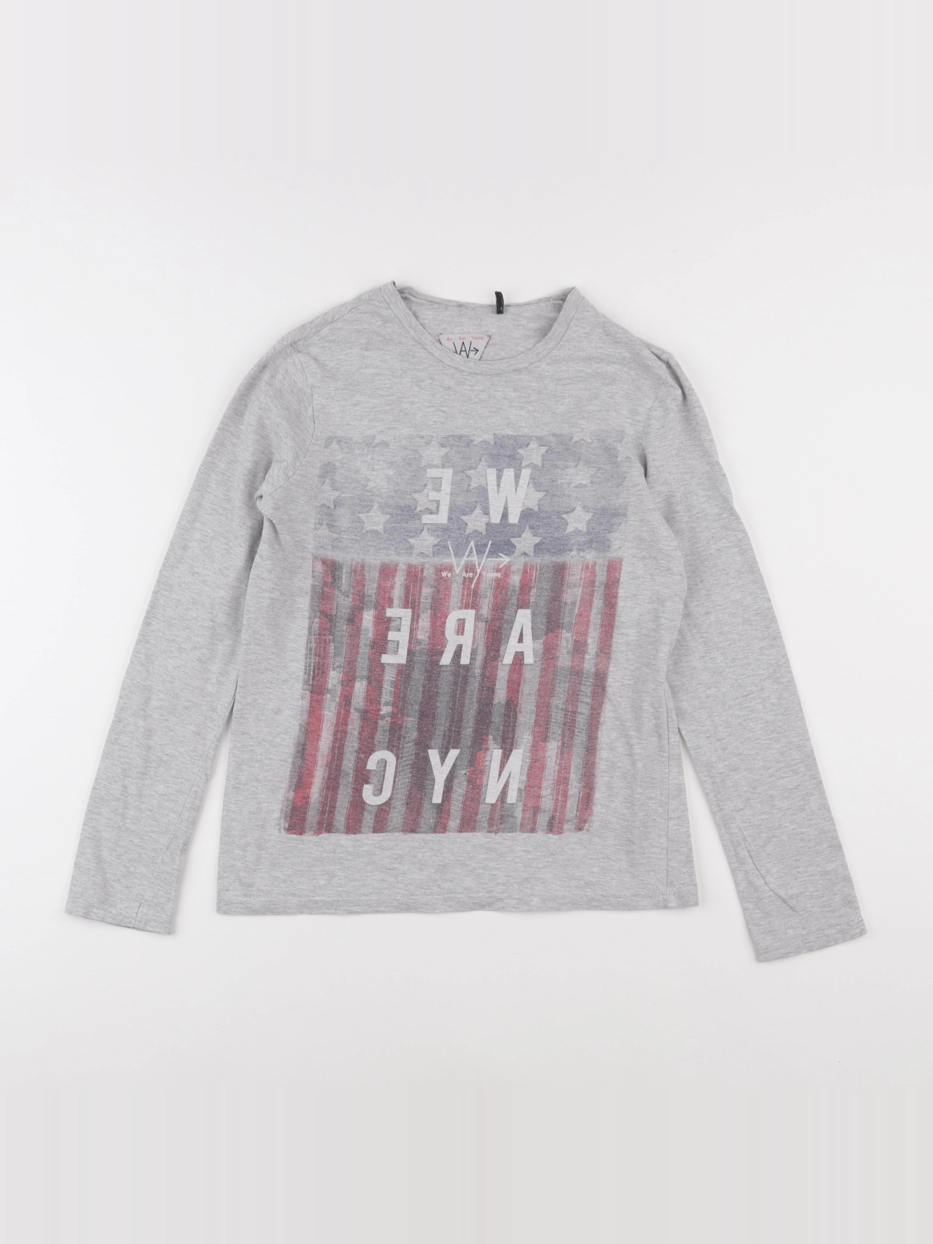 IKKS - tee-shirt gris - 10 ans