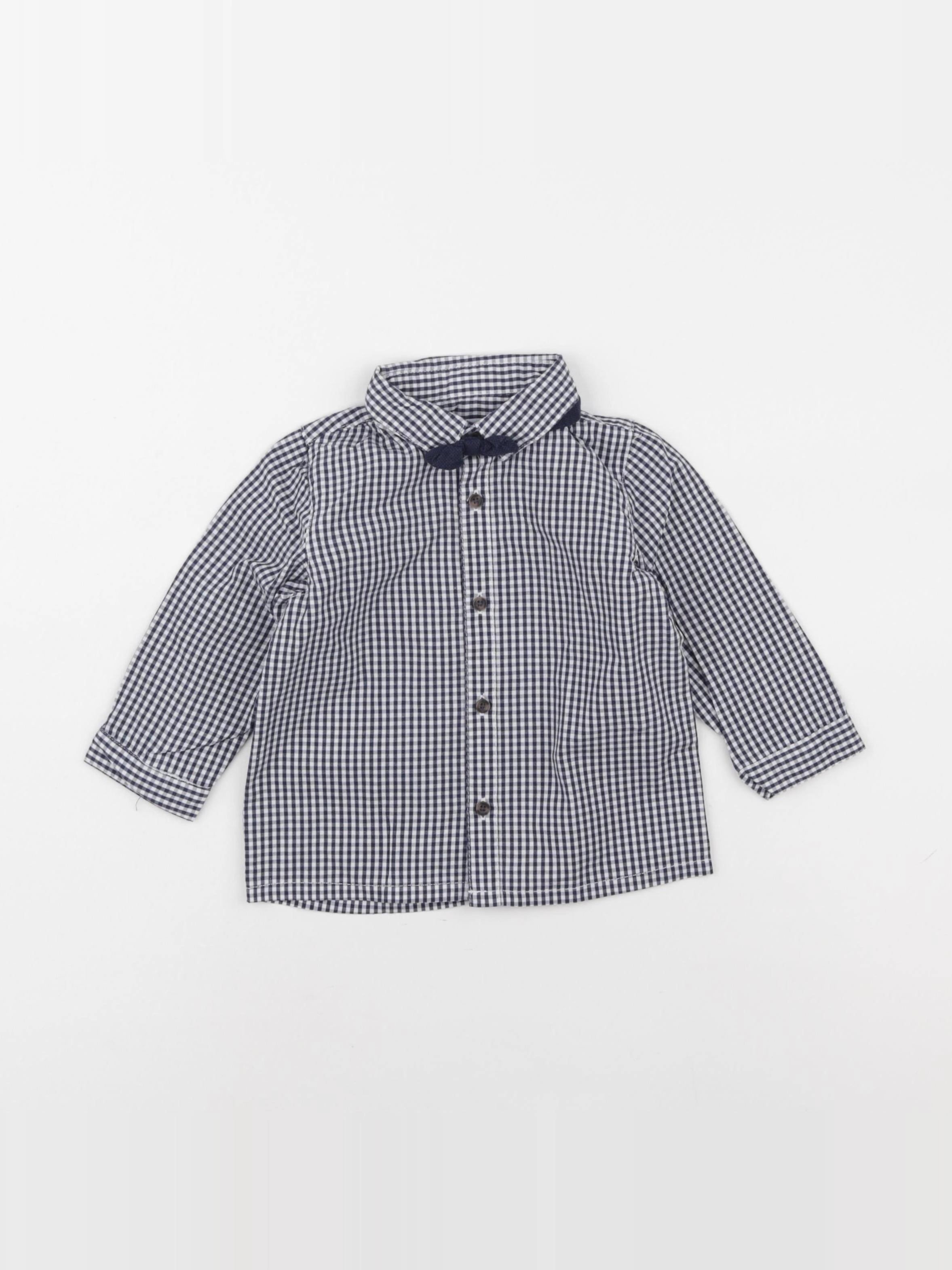 Vertbaudet - chemise bleu - 12 mois