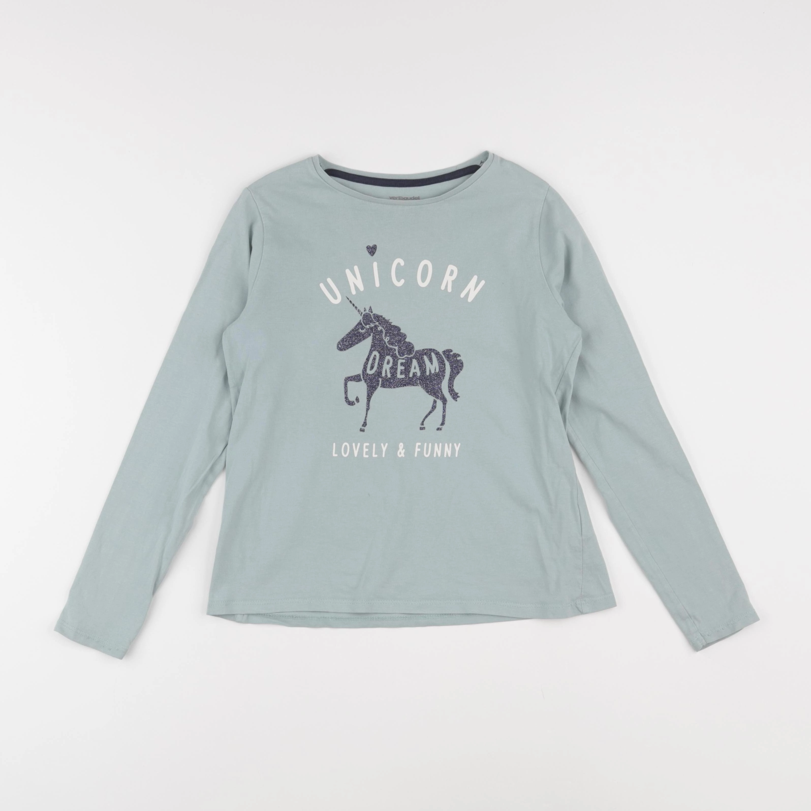 Vertbaudet - tee-shirt bleu - 10 ans