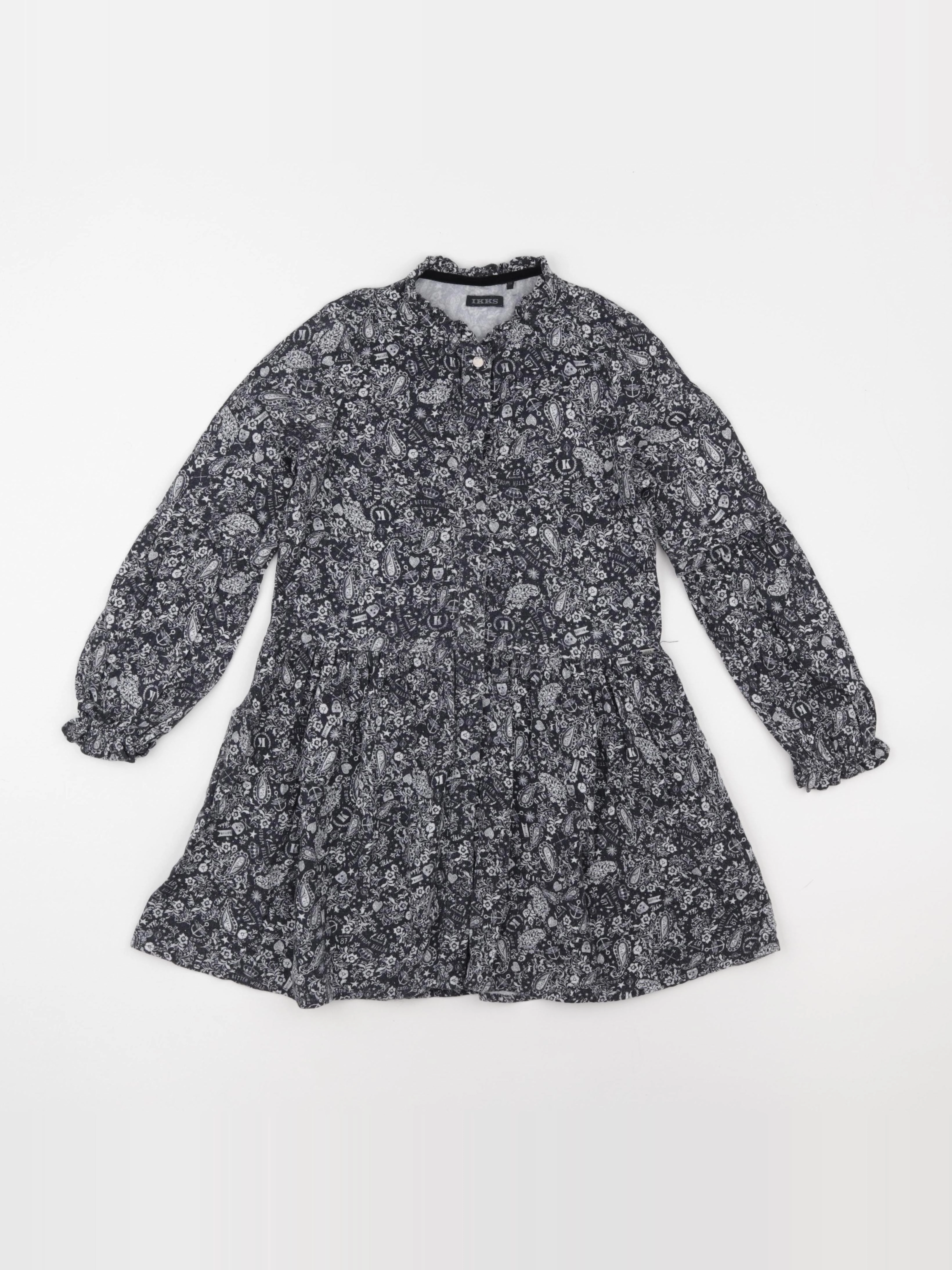 IKKS - robe noir - 8 ans