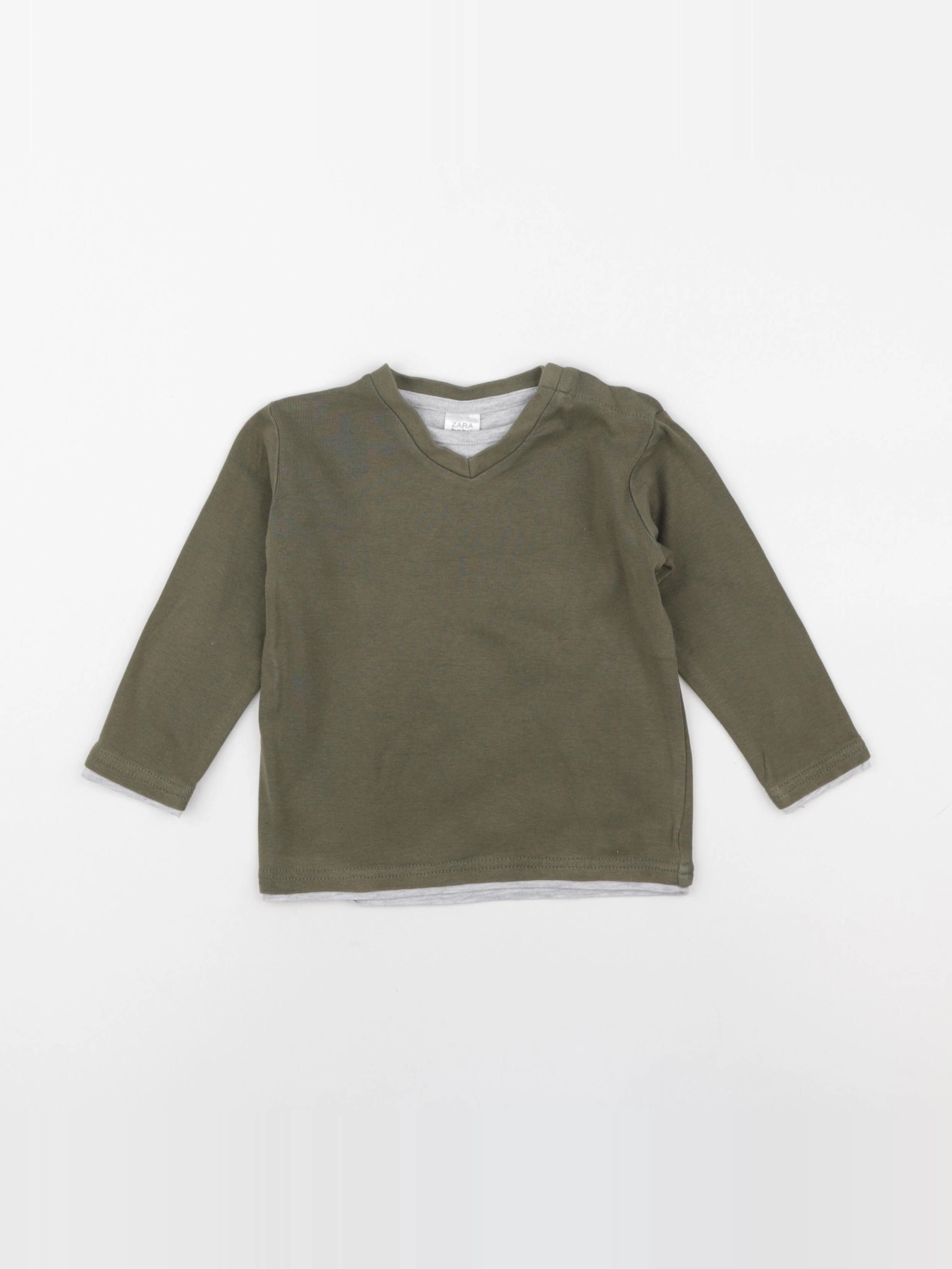 Zara - tee-shirt vert - 12/18 mois