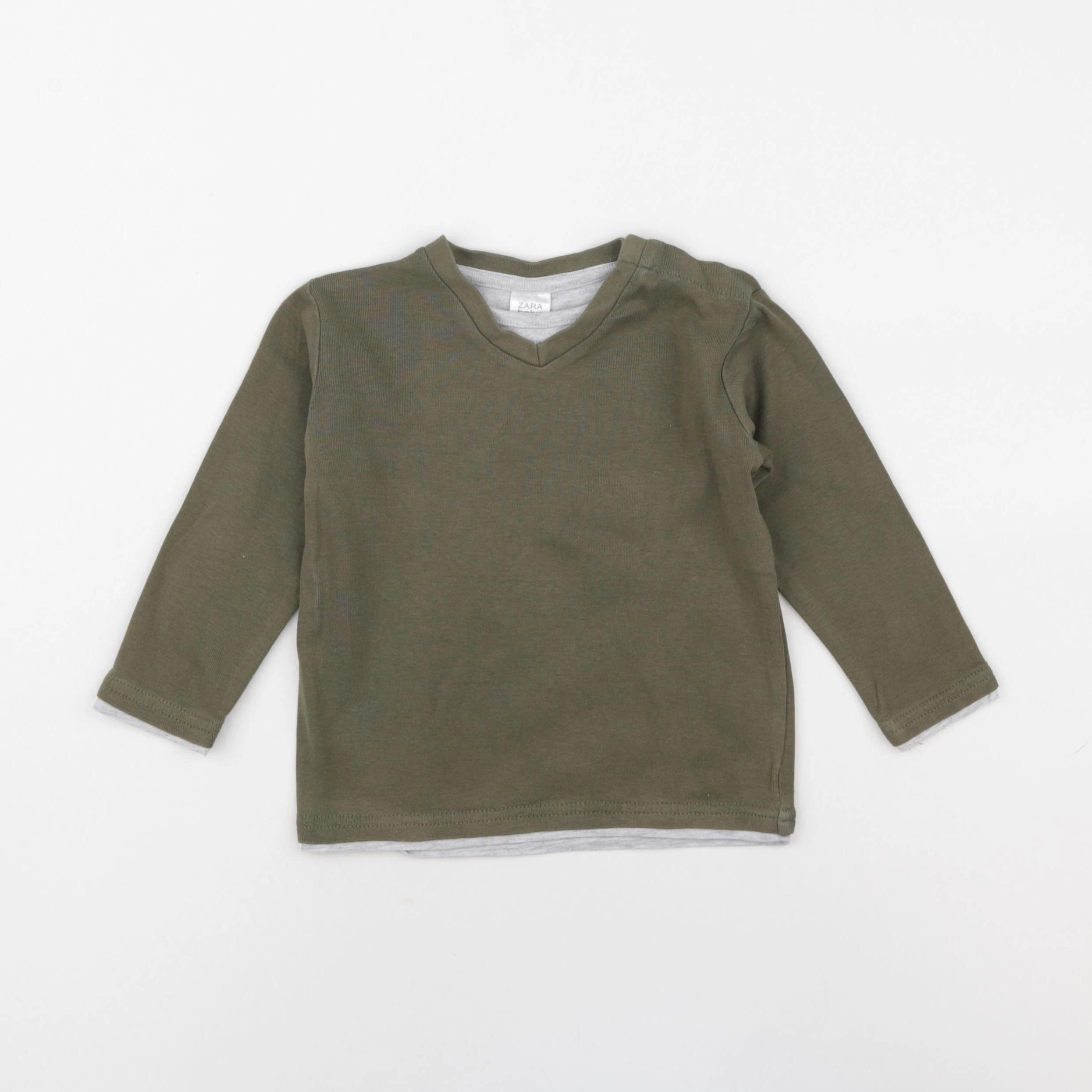 Zara - tee-shirt vert - 12/18 mois