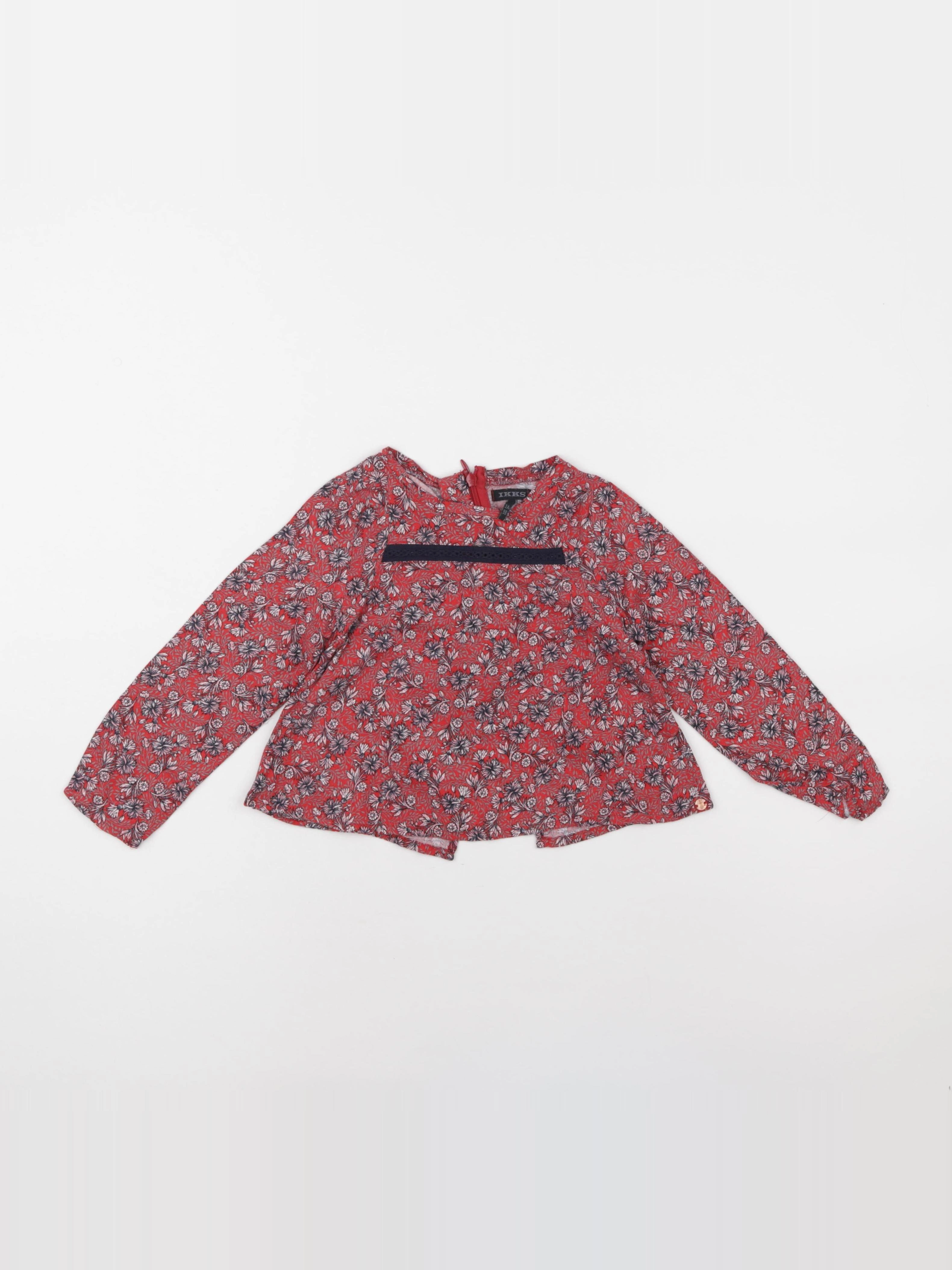 IKKS - blouse rouge - 3 ans