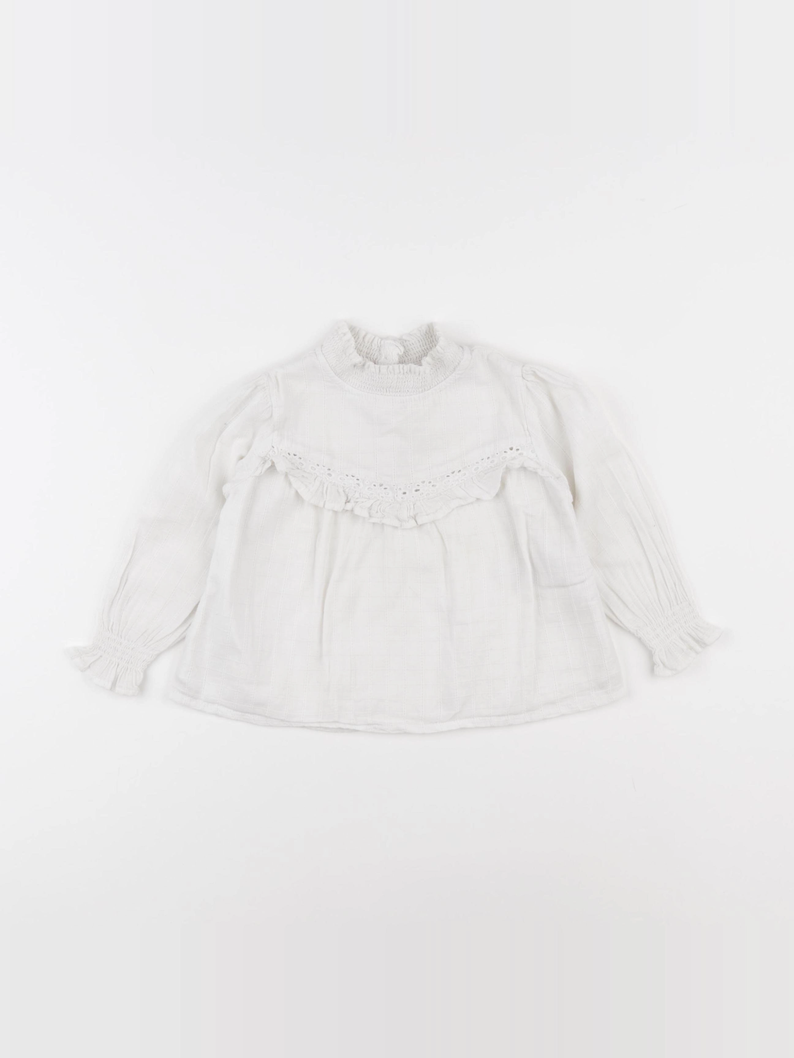 Vertbaudet - blouse blanc - 2 ans