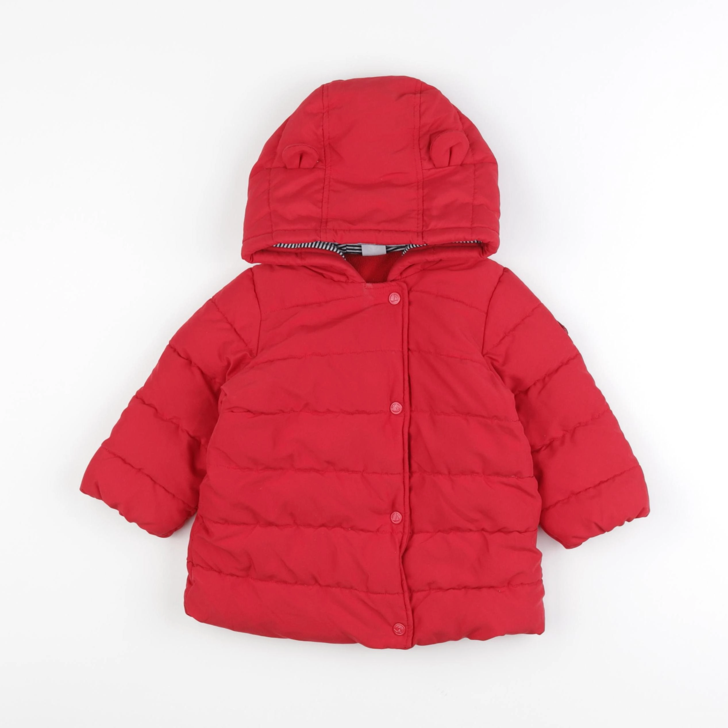 Petit Bateau - manteau rouge - 18 mois