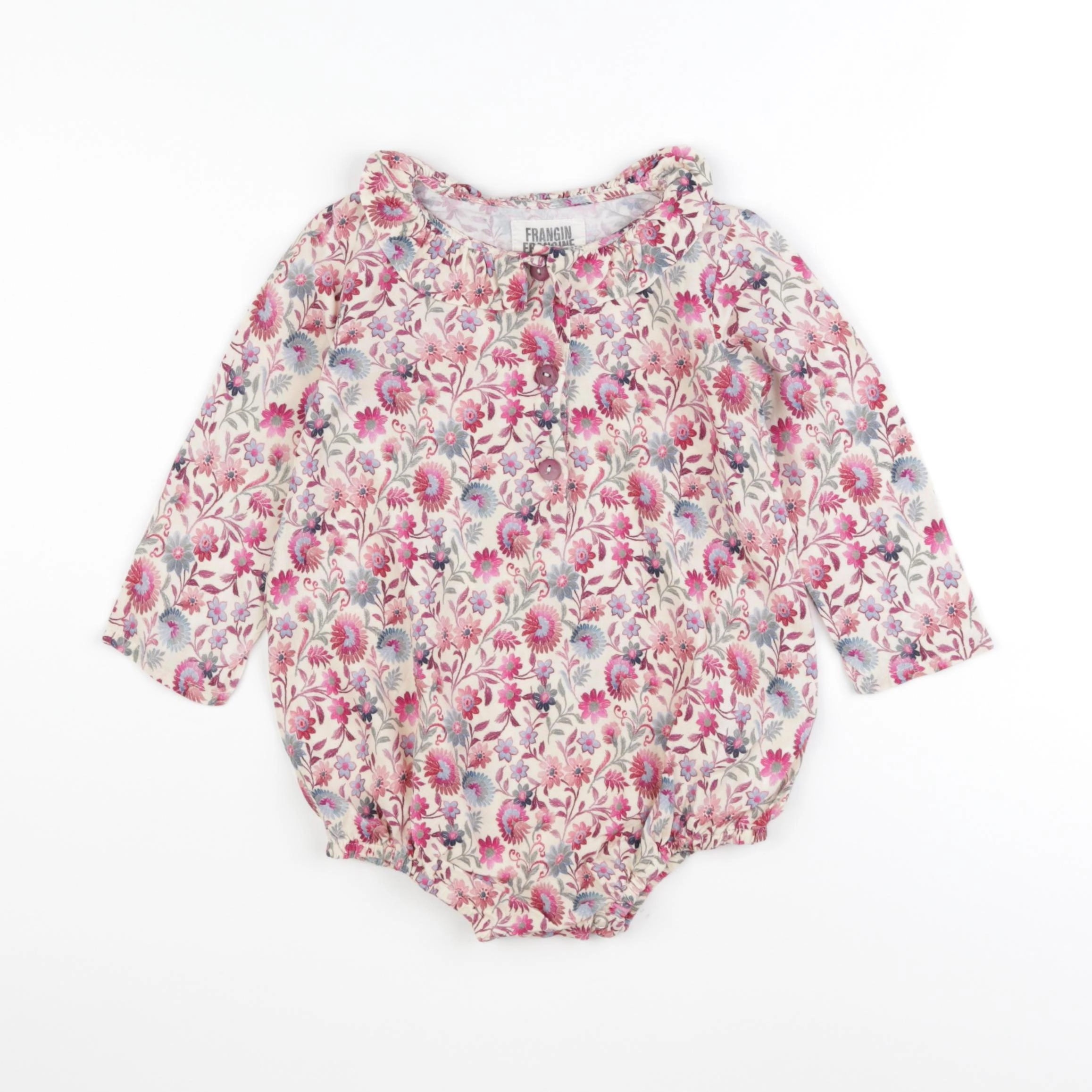 Frangin Frangine - combinaison rose - 2 ans