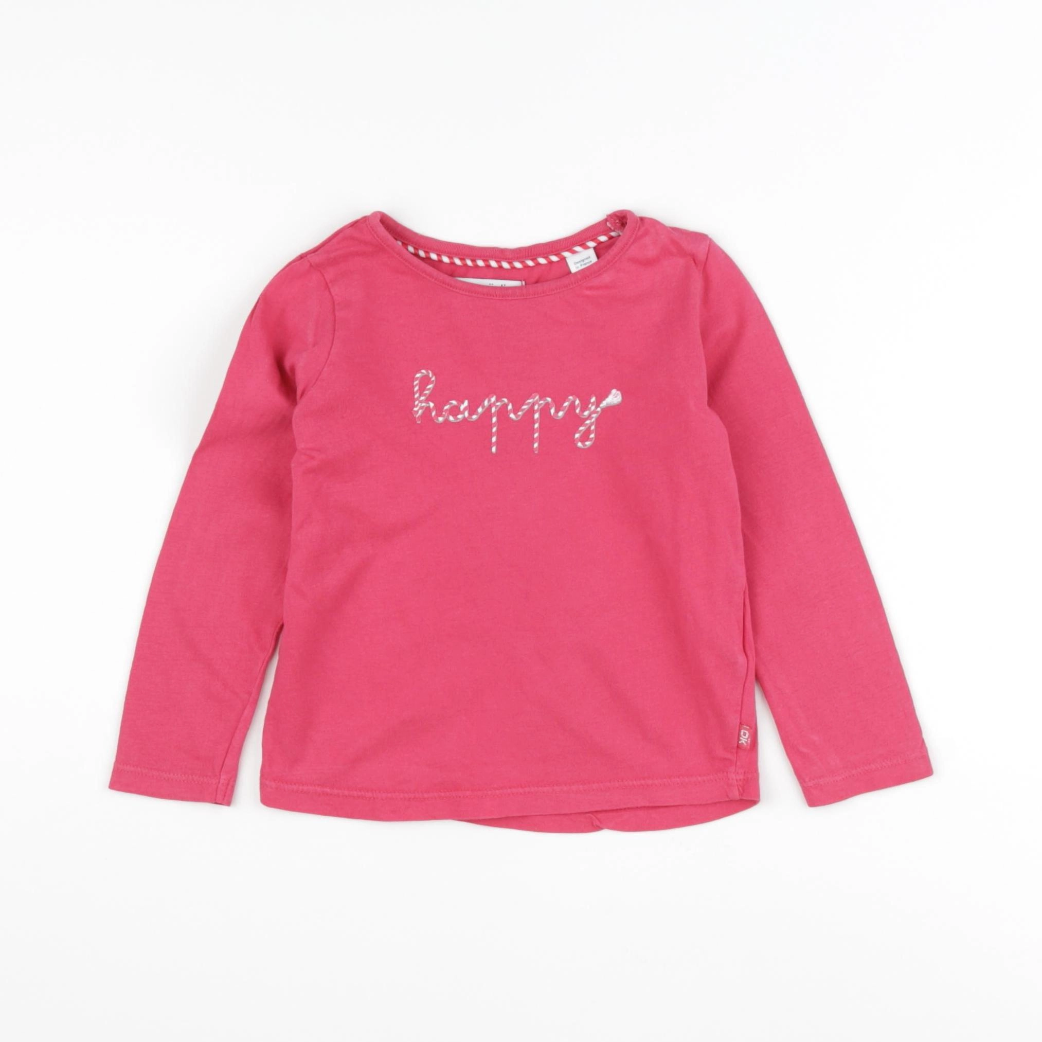 Okaidi - tee-shirt rose - 2 ans