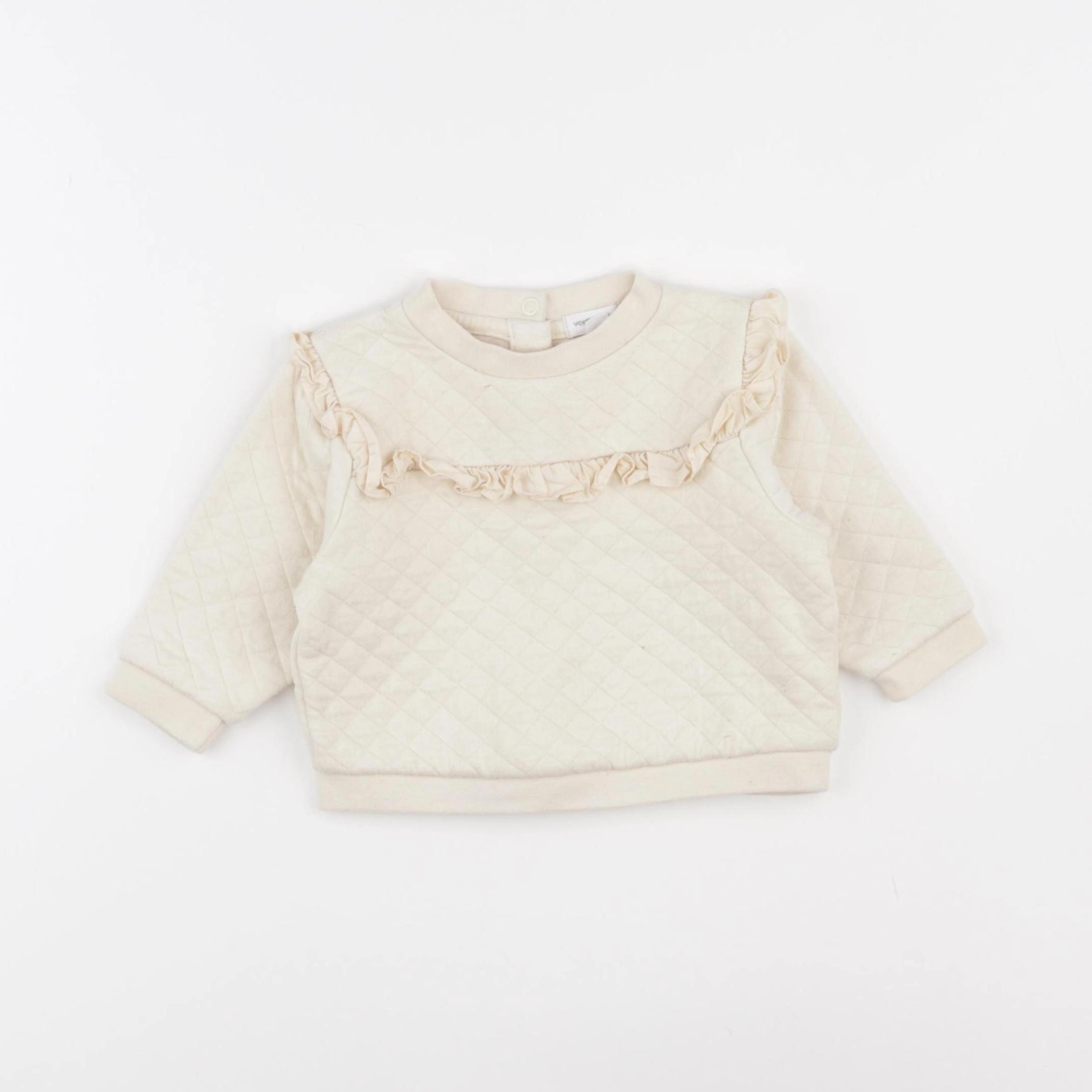 Vertbaudet - sweat beige - 3 mois