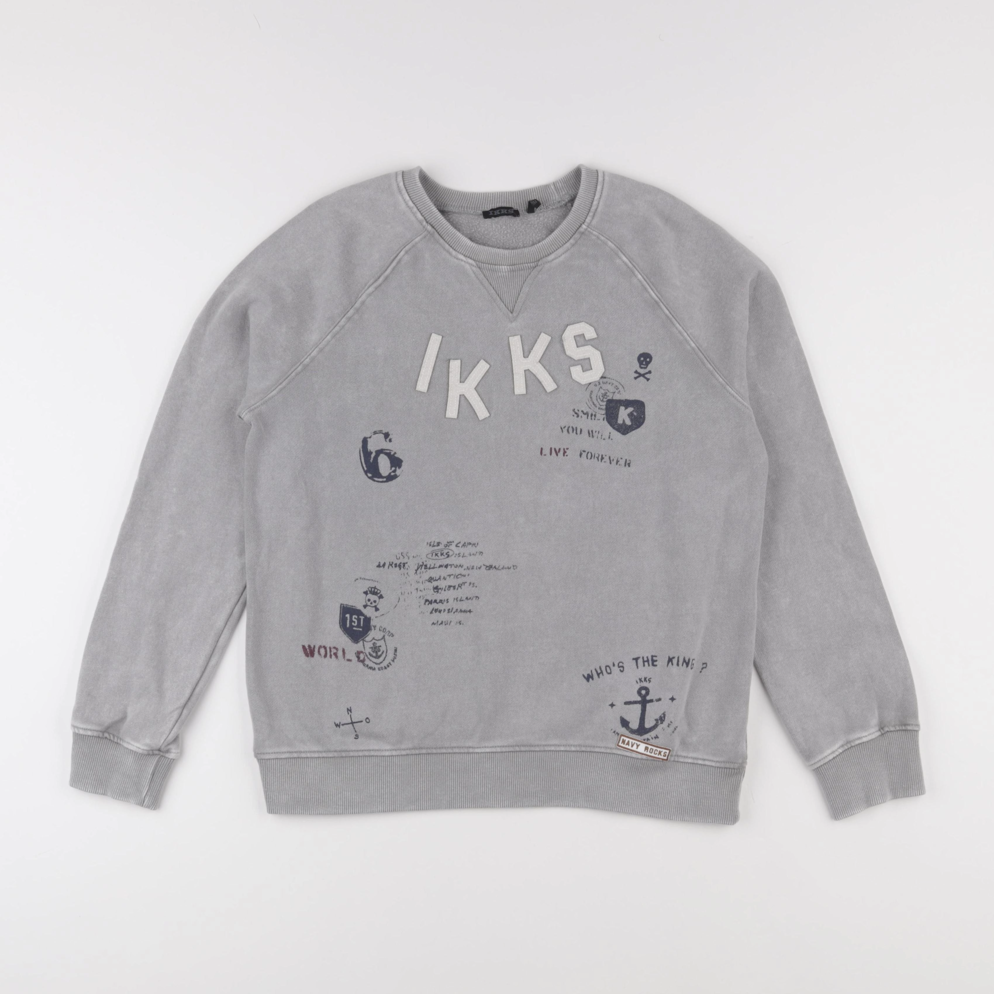IKKS - sweat gris - 12 ans