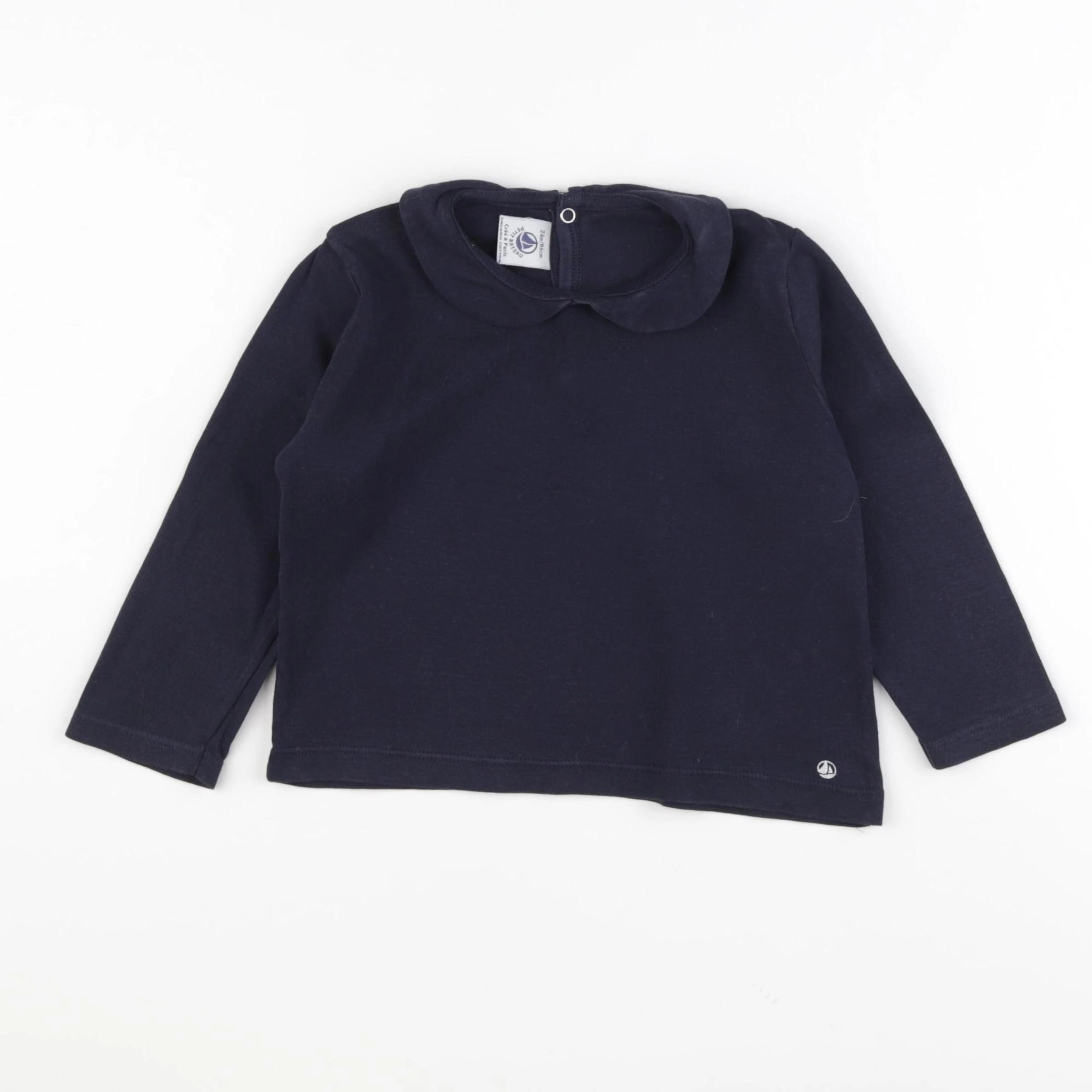 Petit Bateau - tee-shirt bleu - 24 mois