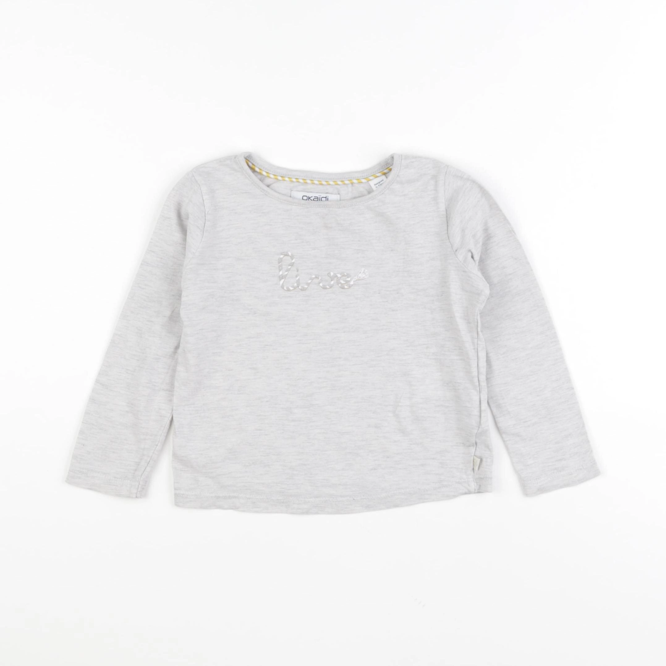 Okaidi - tee-shirt gris - 2 ans