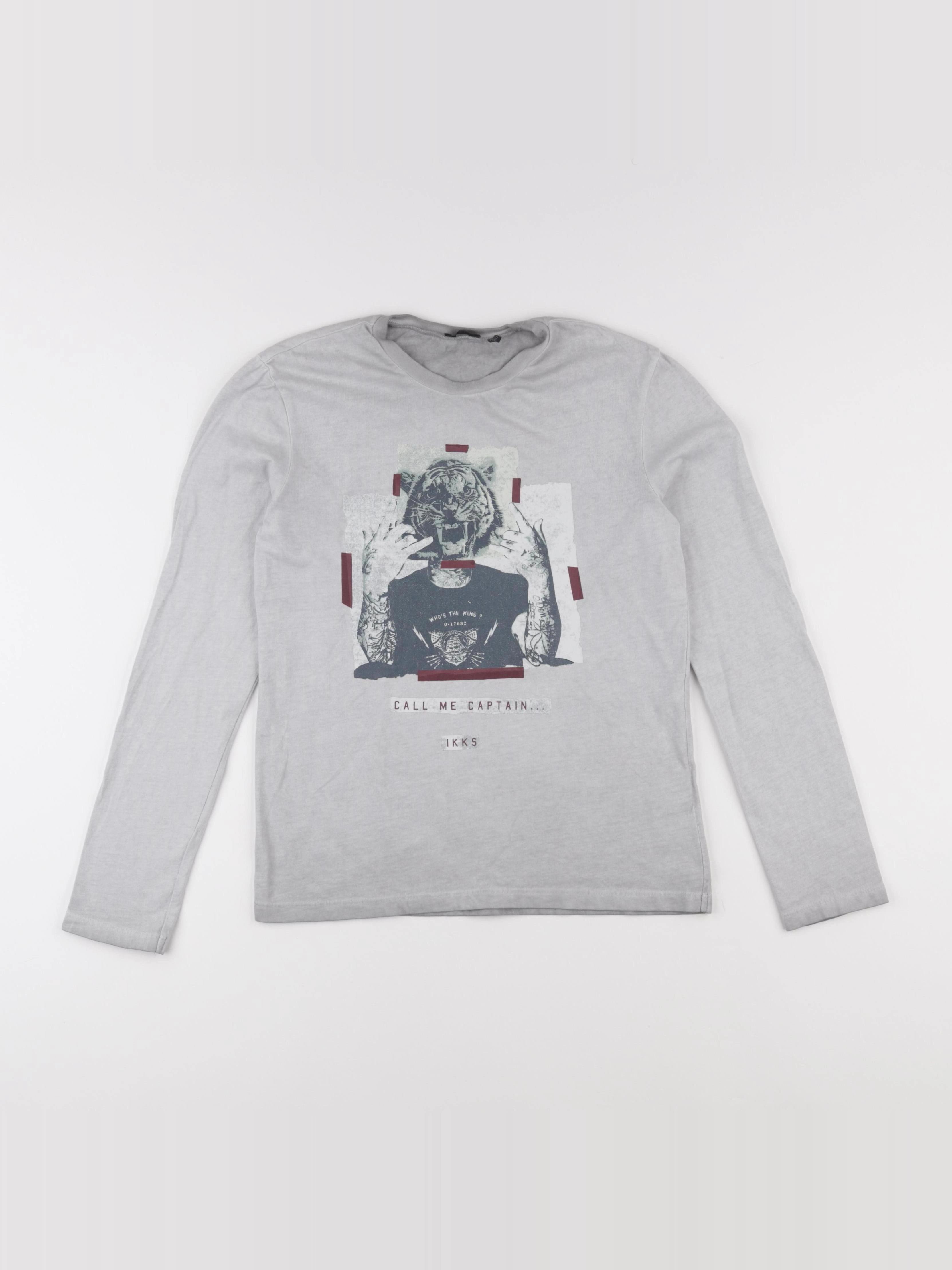 IKKS - tee-shirt gris - 12 ans