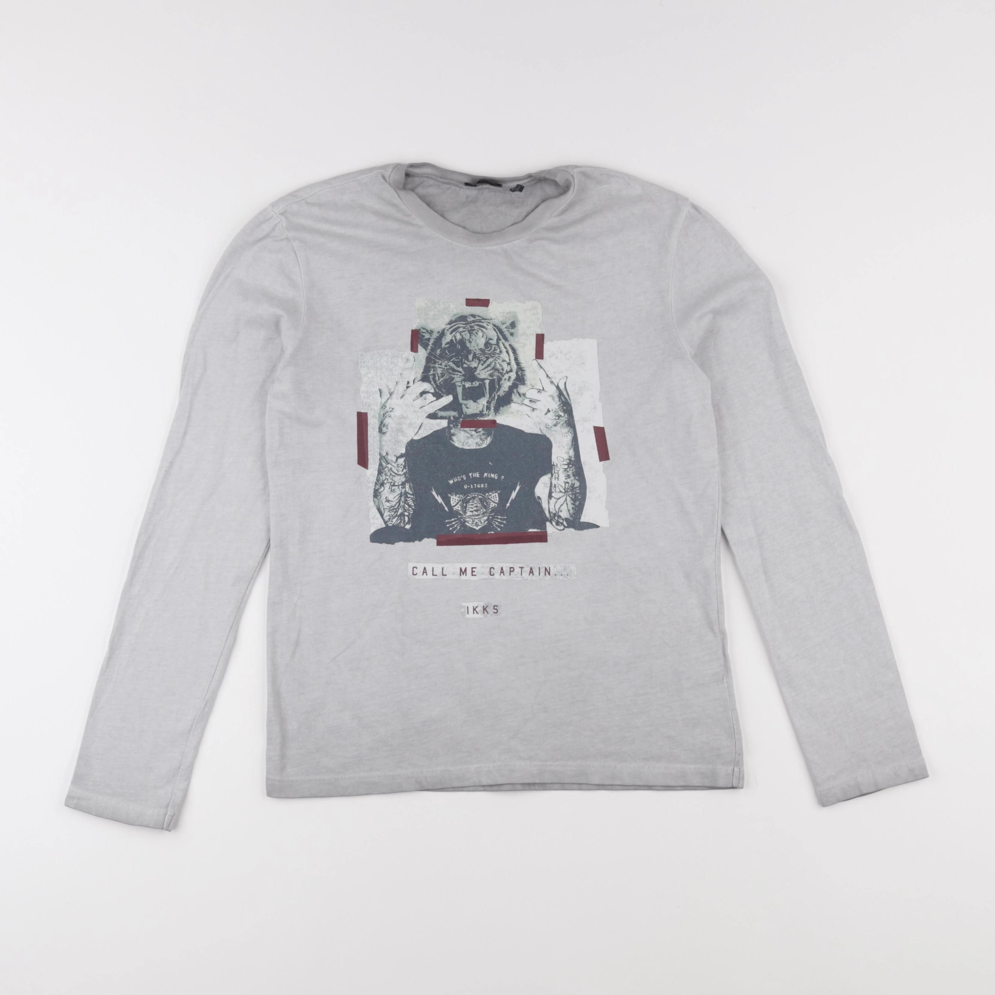 IKKS - tee-shirt gris - 12 ans