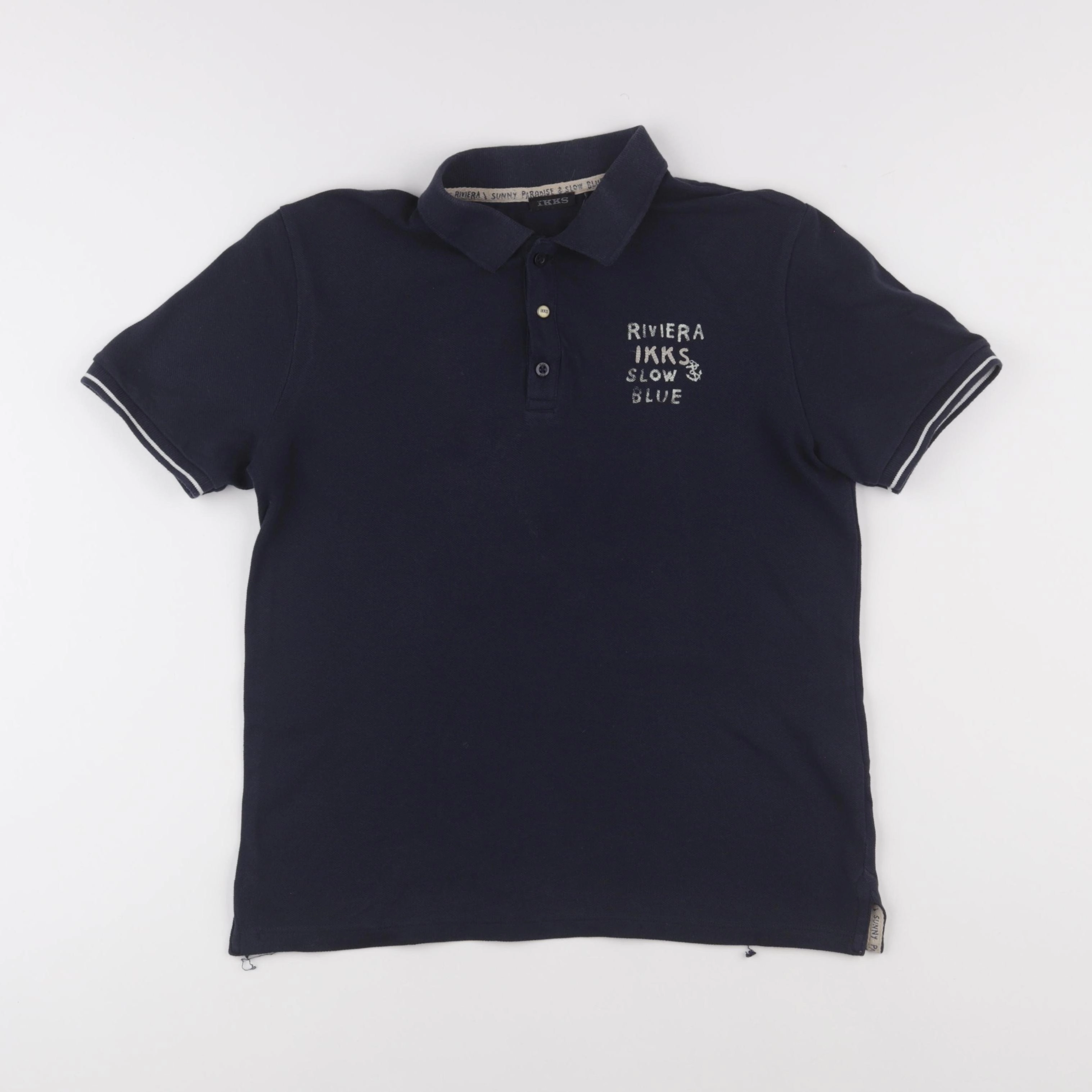 IKKS - polo imprimé au dos bleu - 12 ans