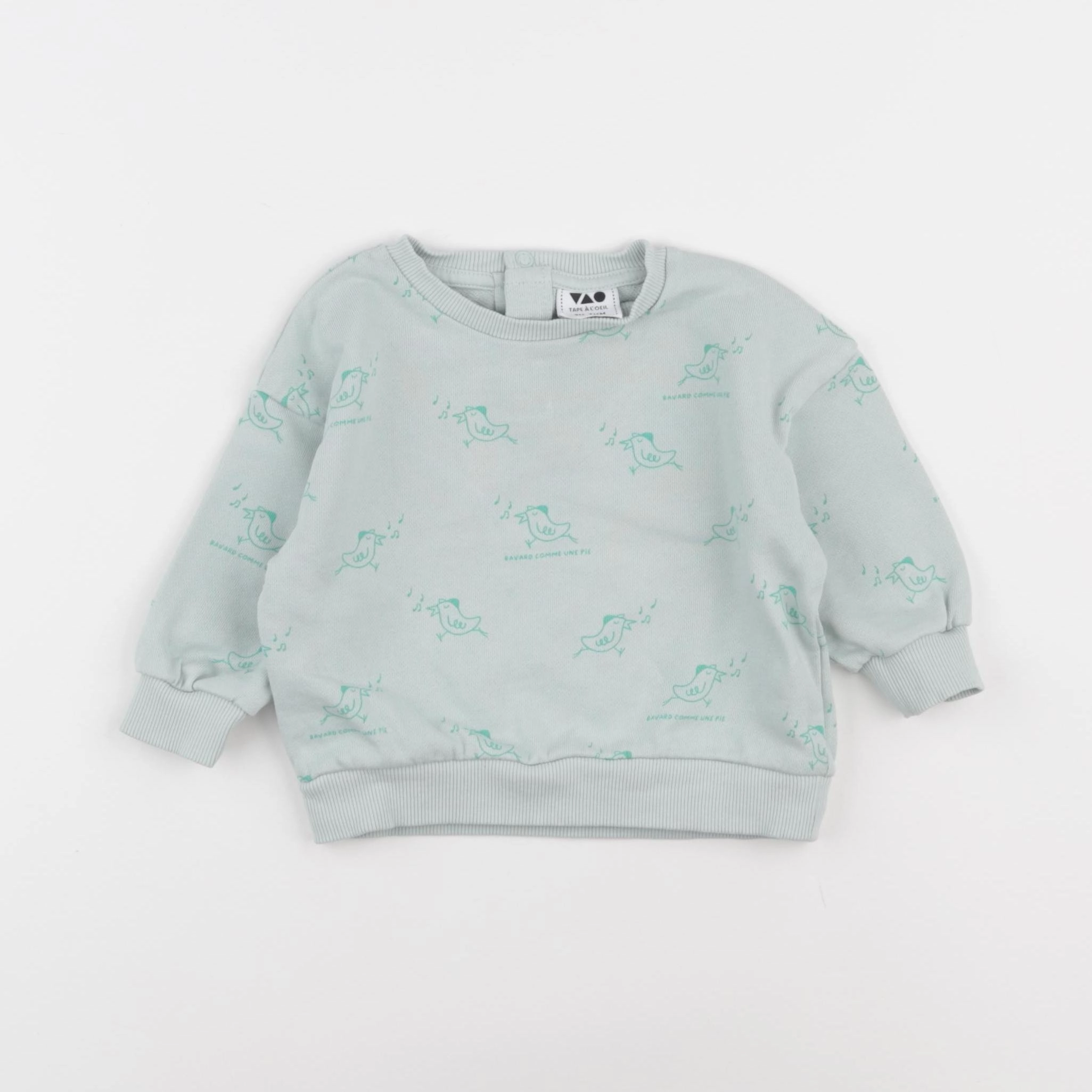 Tape à l'oeil - sweat bleu - 9 mois
