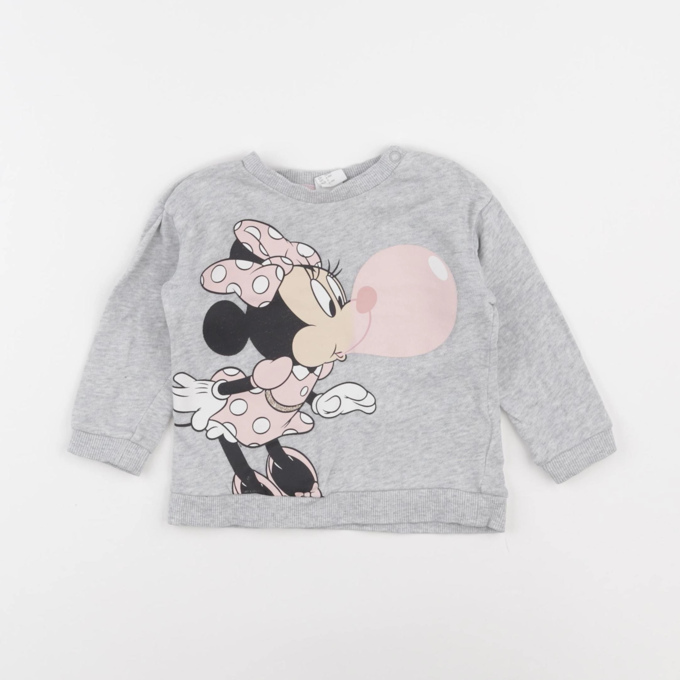 H&M - sweat gris - 6/9 mois