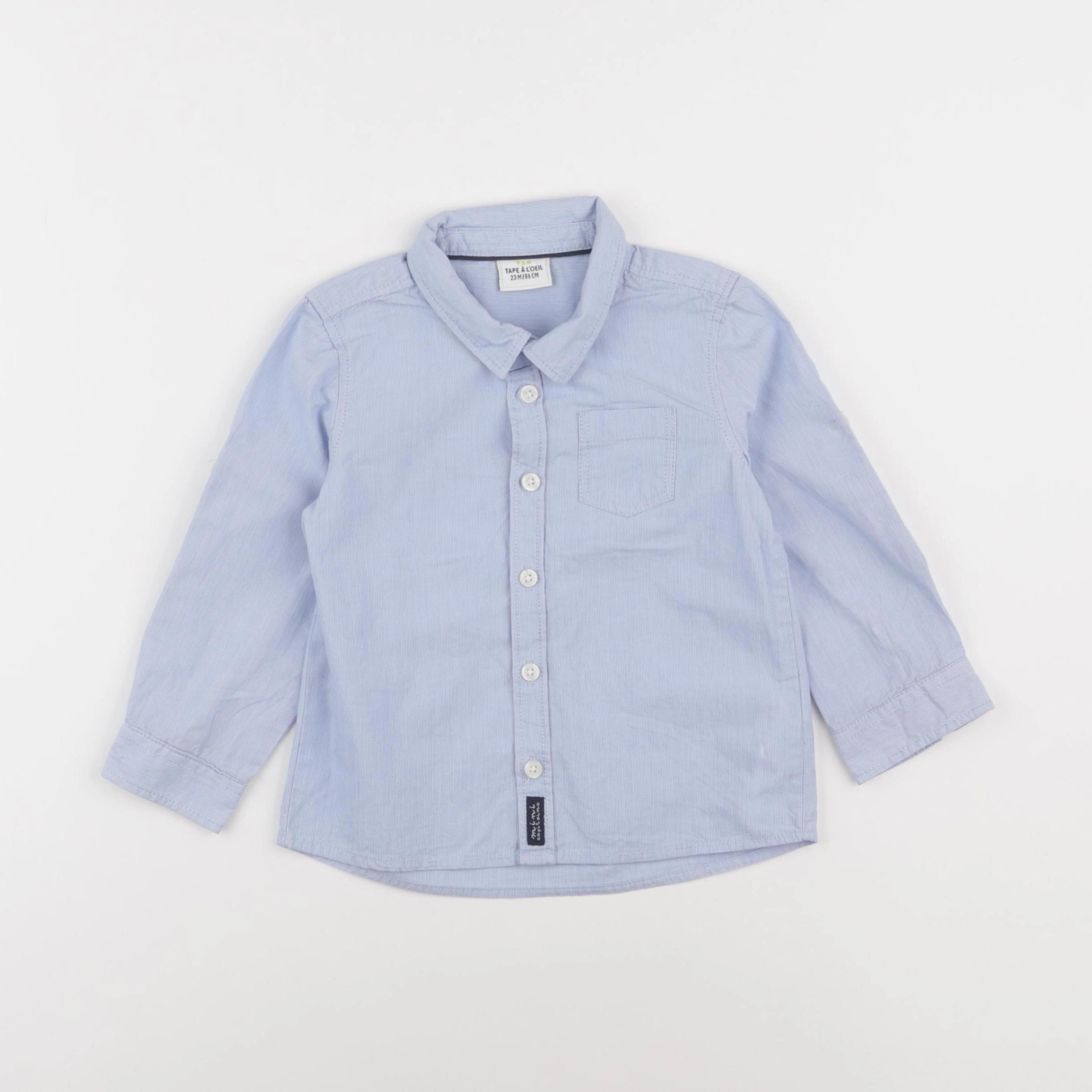 Tape à l'oeil - chemise bleu - 24 mois