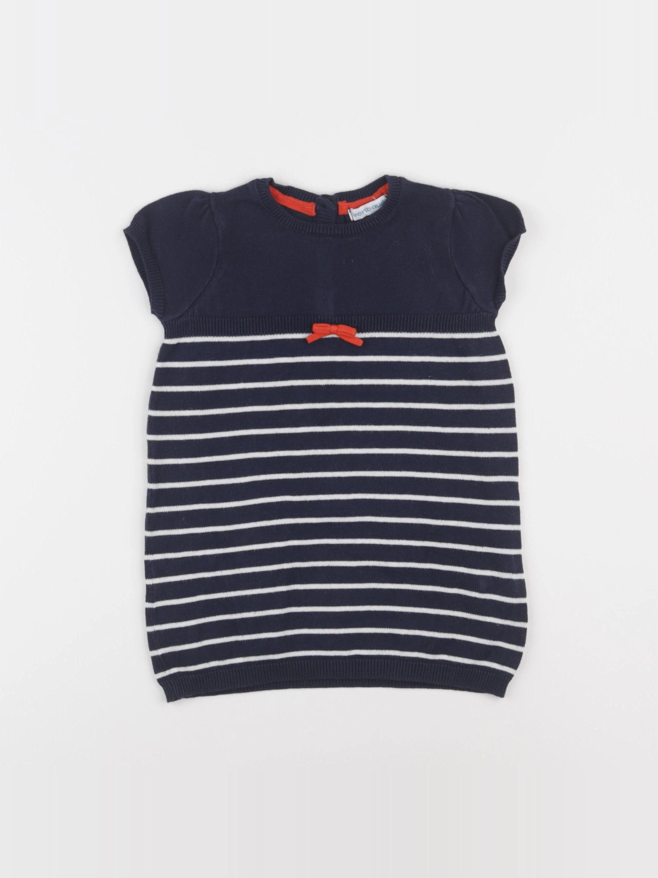 Vertbaudet - robe bleu - 12 mois