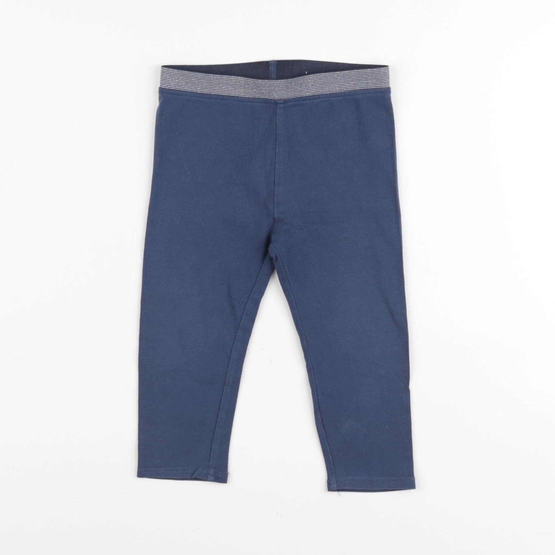 Vertbaudet - legging bleu - 18 mois