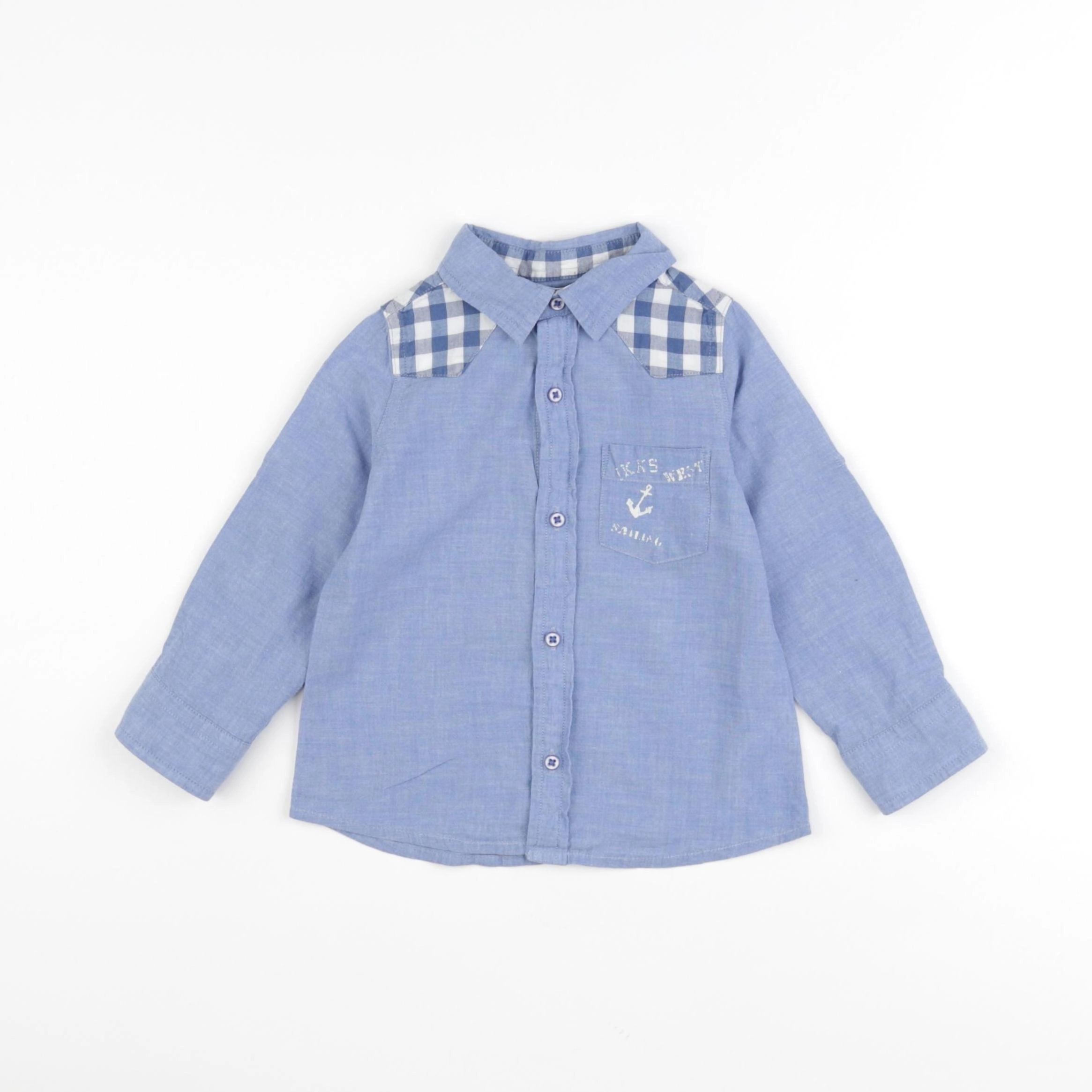 IKKS - chemise bleu - 18 mois