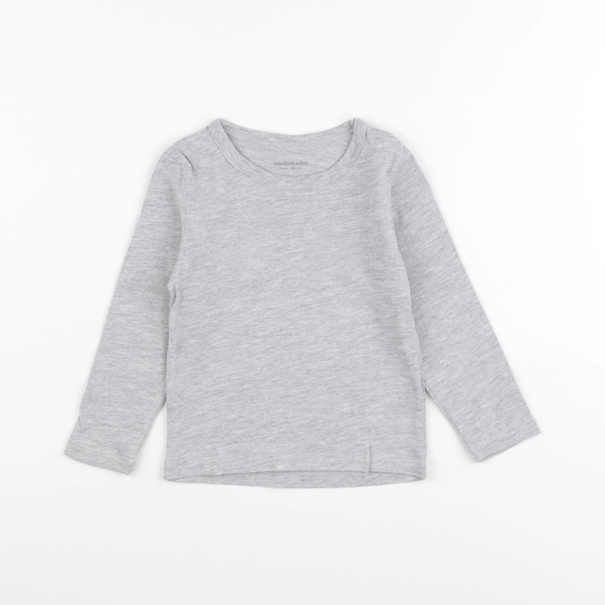 Vertbaudet - maillot de corps gris - 2 ans
