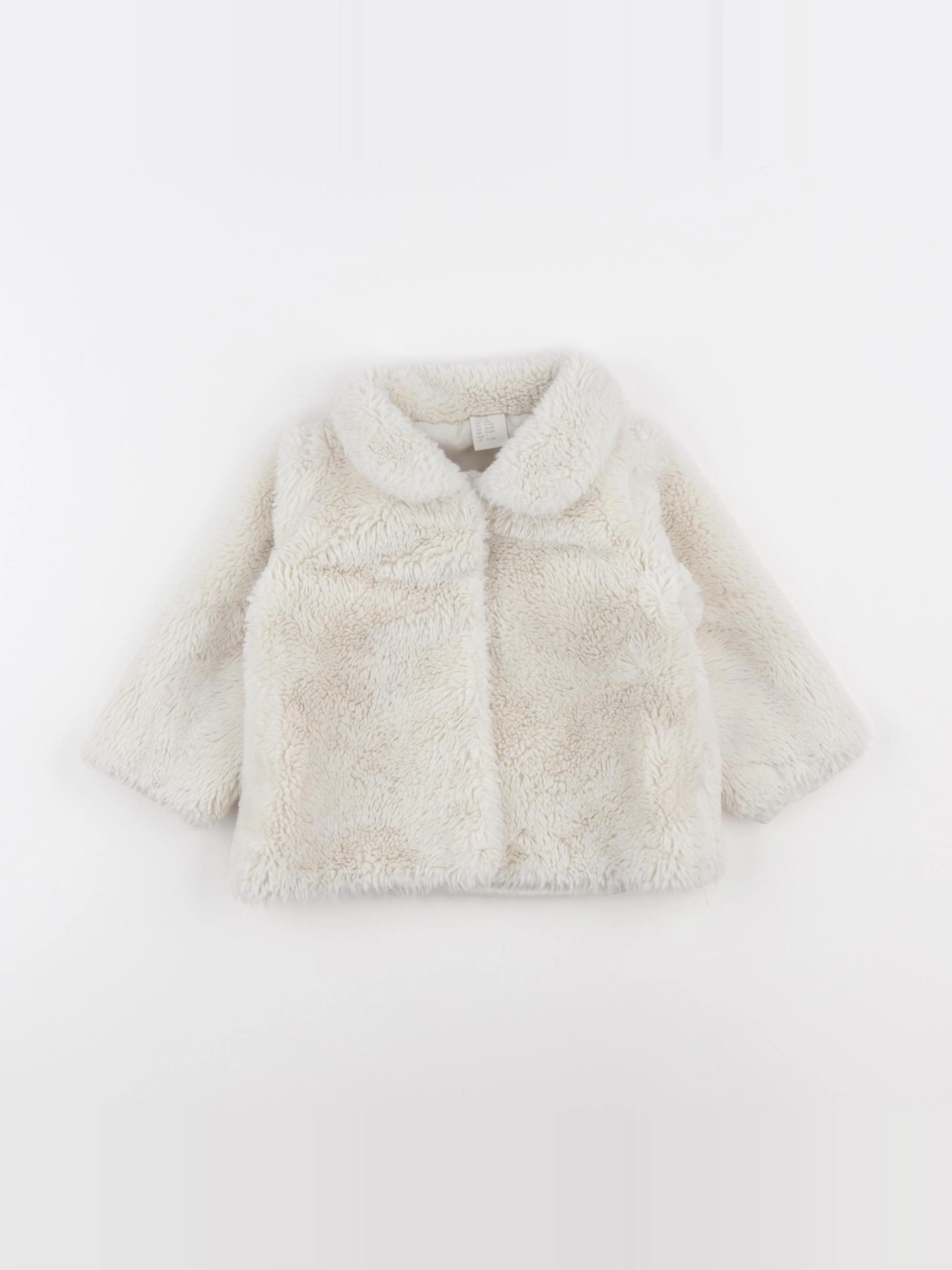 H&M - manteau blanc - 9/12 mois
