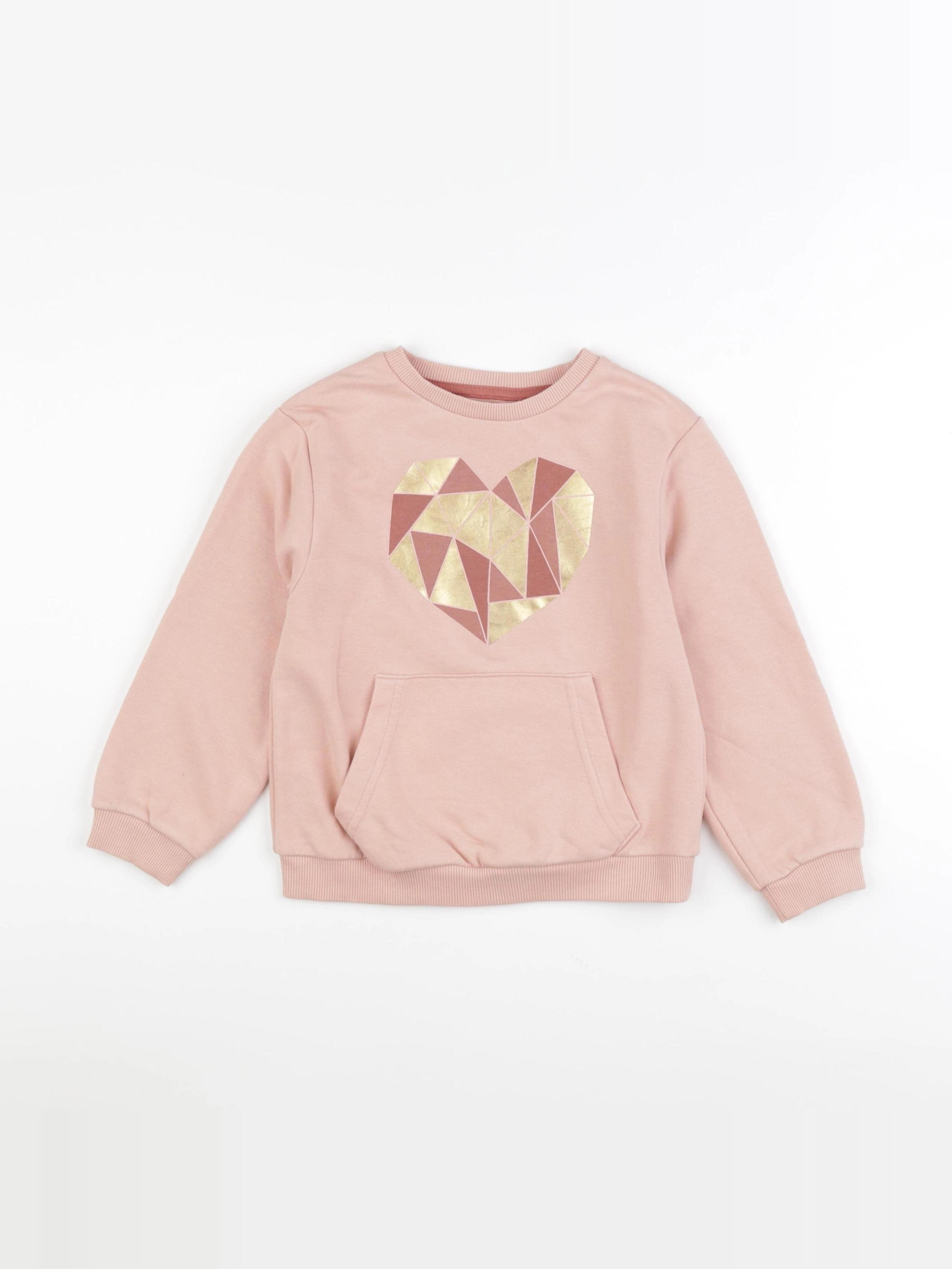 Vertbaudet - sweat rose - 6 ans
