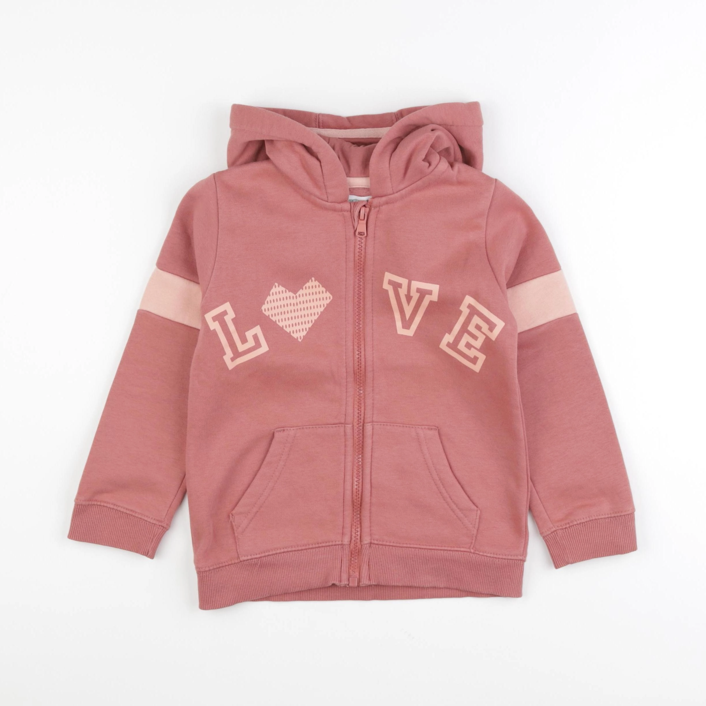 Vertbaudet - sweat rose - 6 ans
