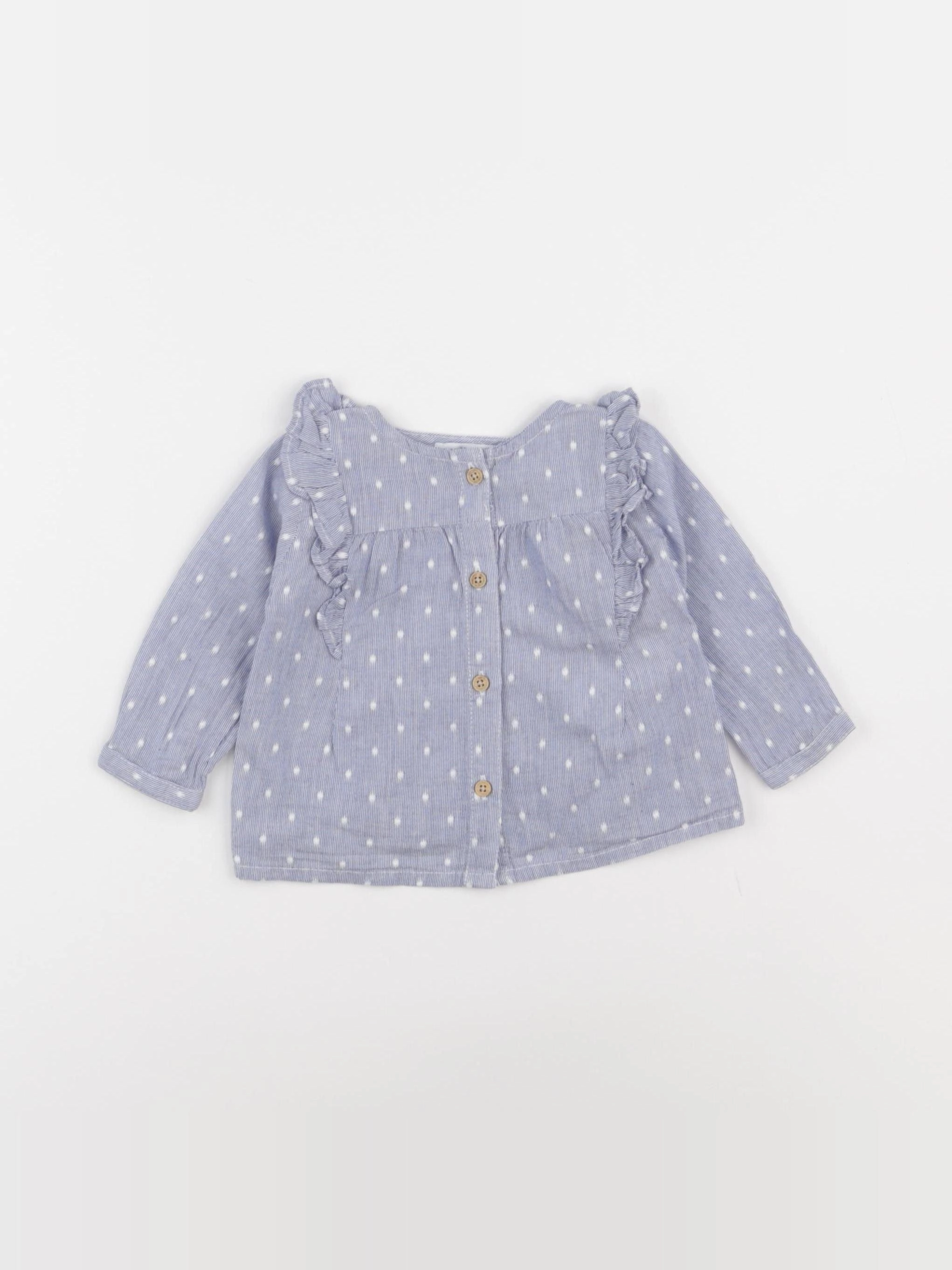 Vertbaudet - blouse bleu - 3 mois