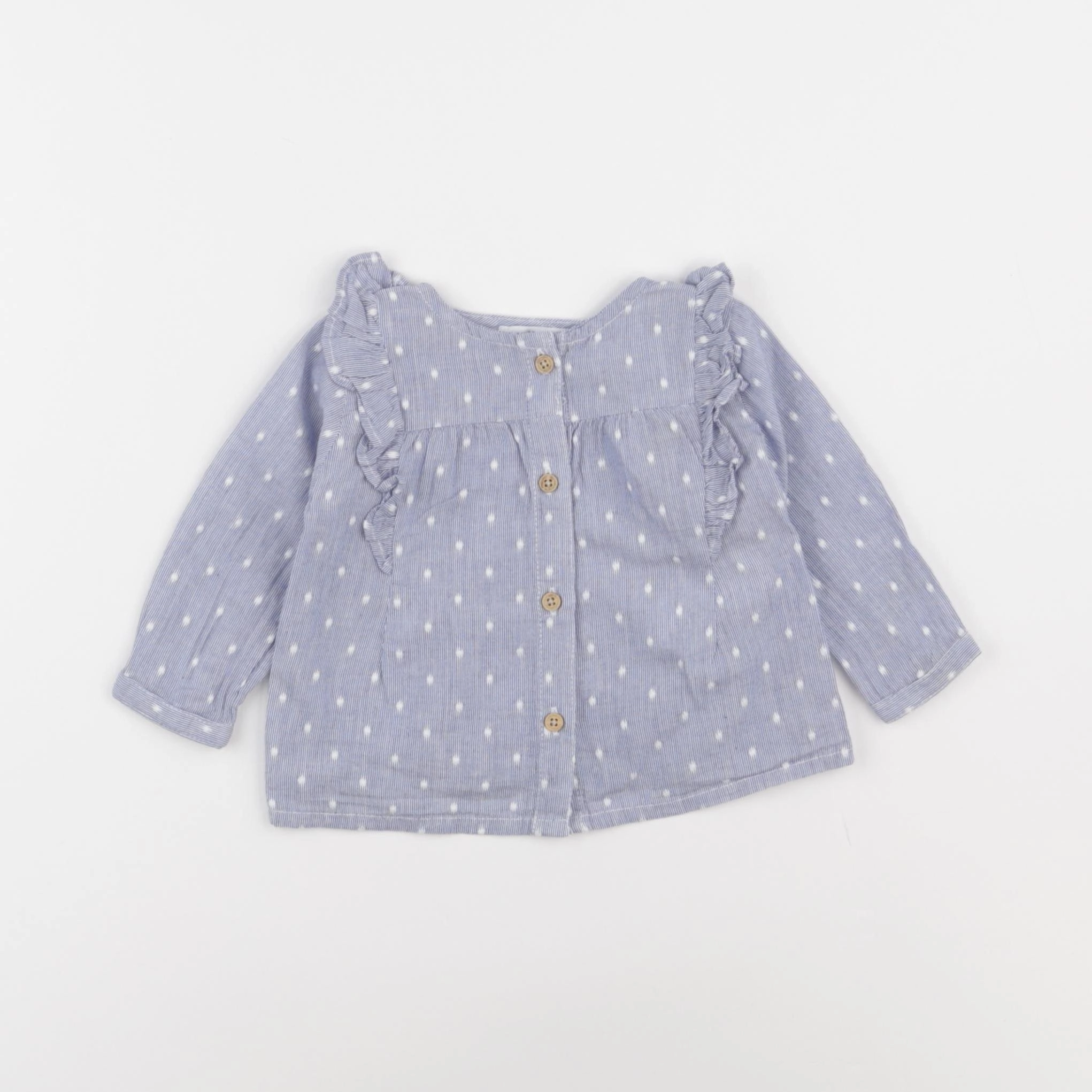 Vertbaudet - blouse bleu - 3 mois