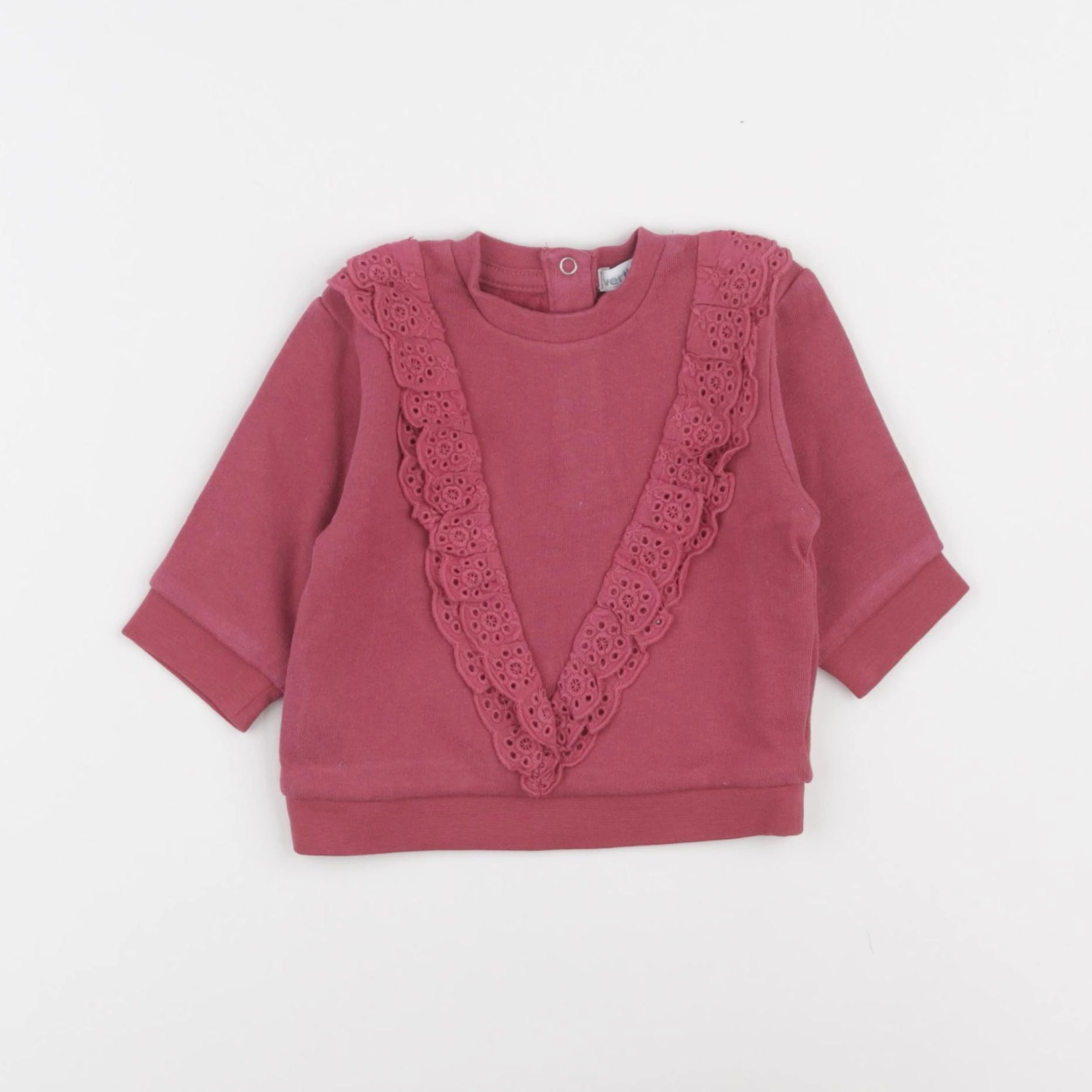 Vertbaudet - sweat rose - 3 mois