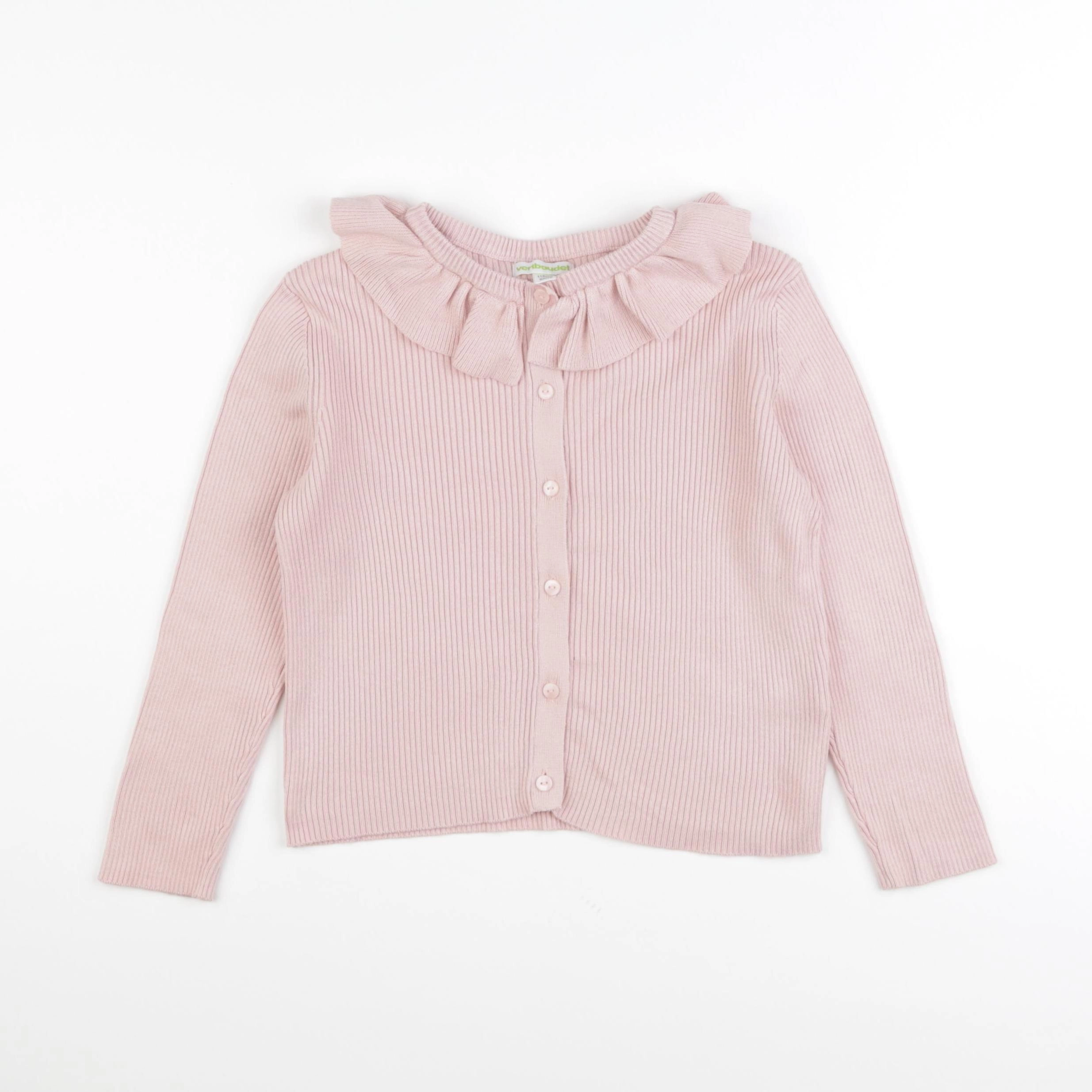 Vertbaudet - gilet rose - 6 ans