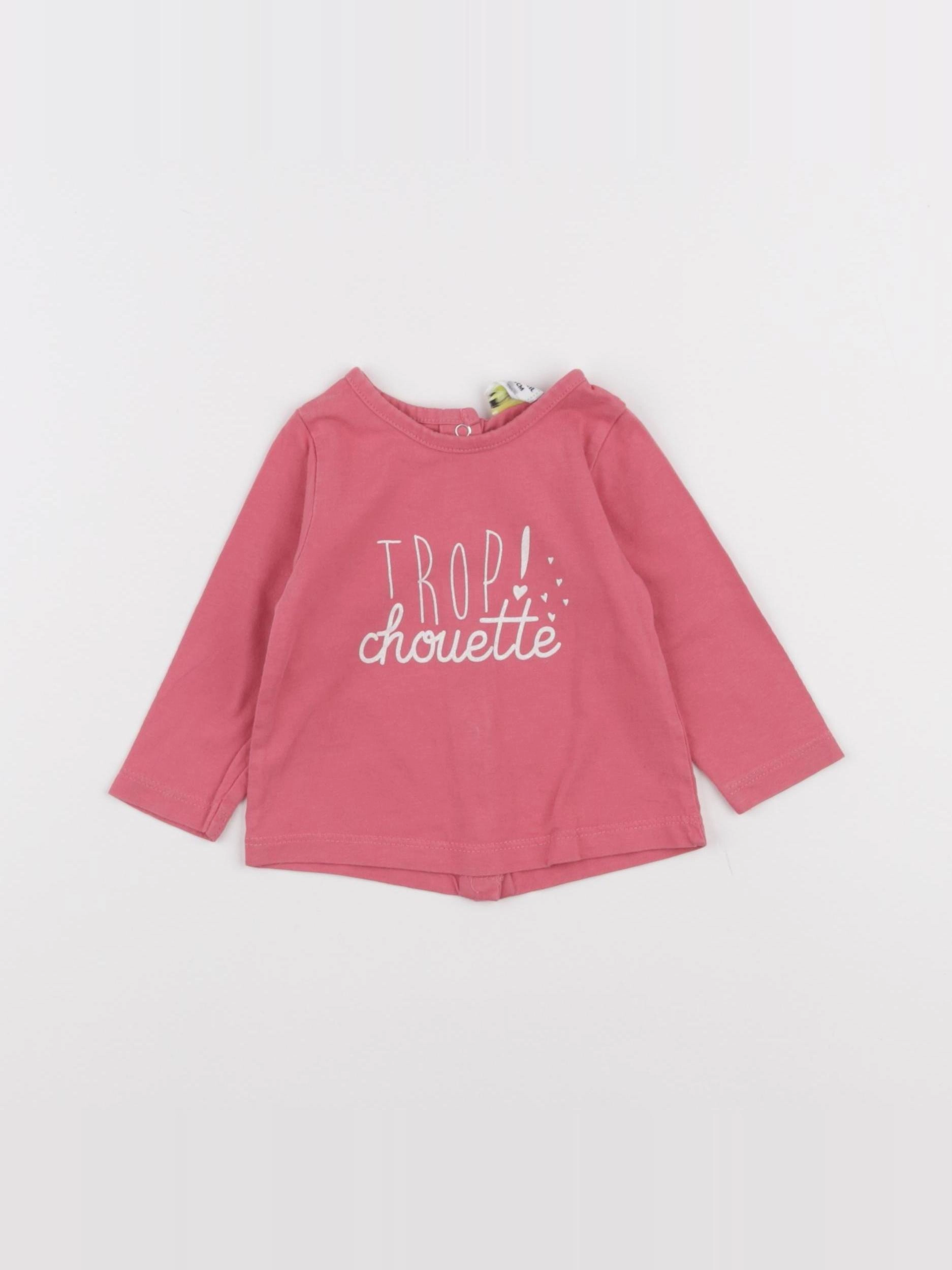 Tape à l'oeil - tee-shirt rose - 3 mois