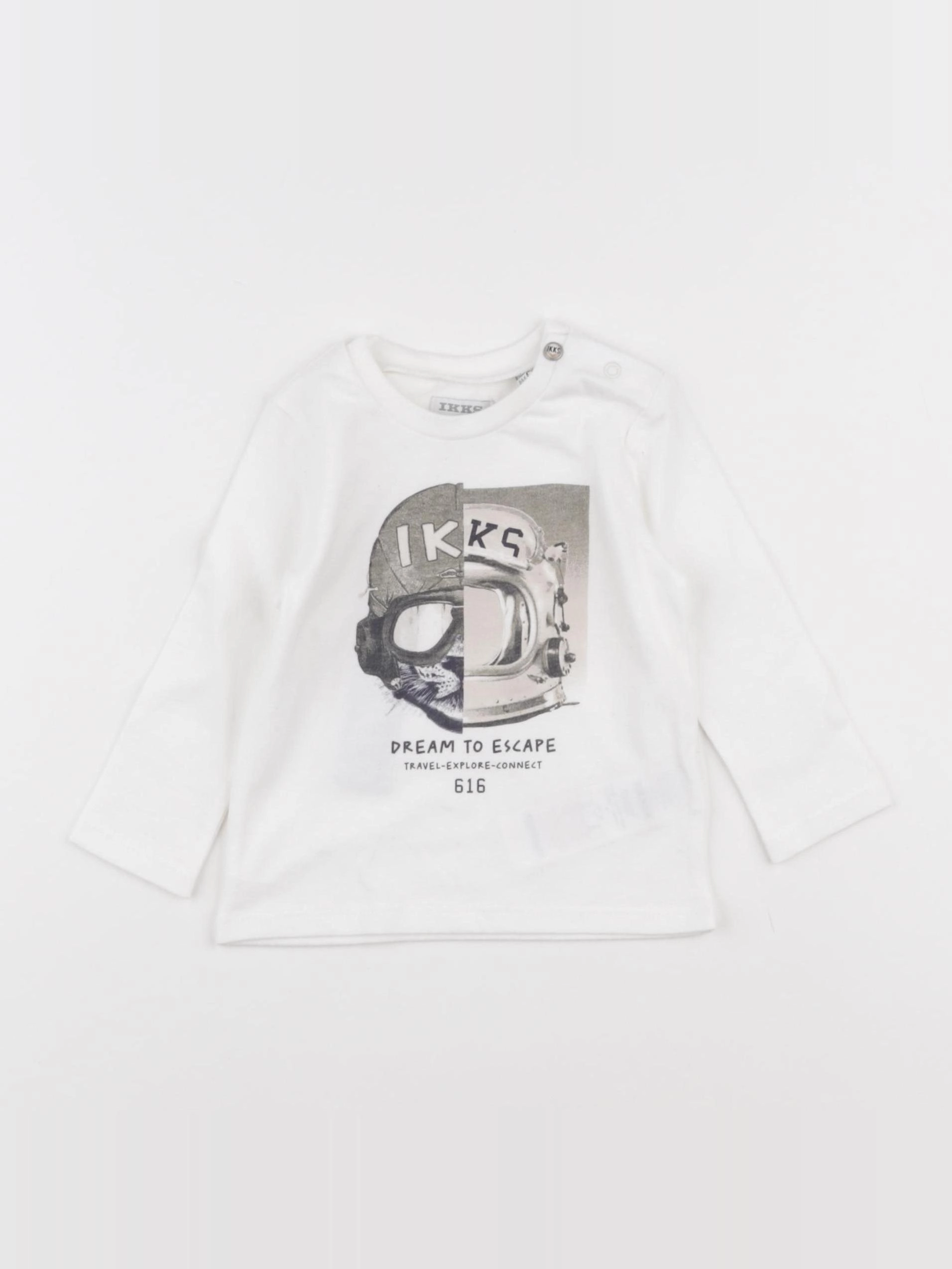 IKKS - tee-shirt blanc - 6 mois