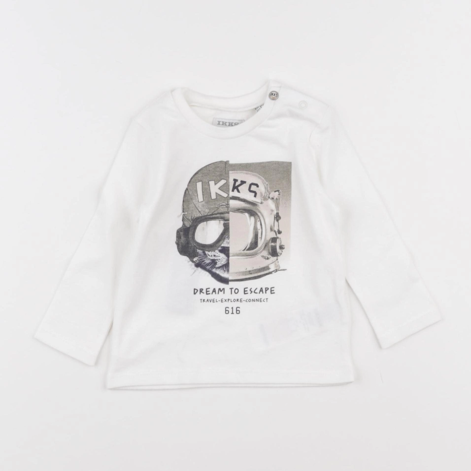 IKKS - tee-shirt blanc - 6 mois