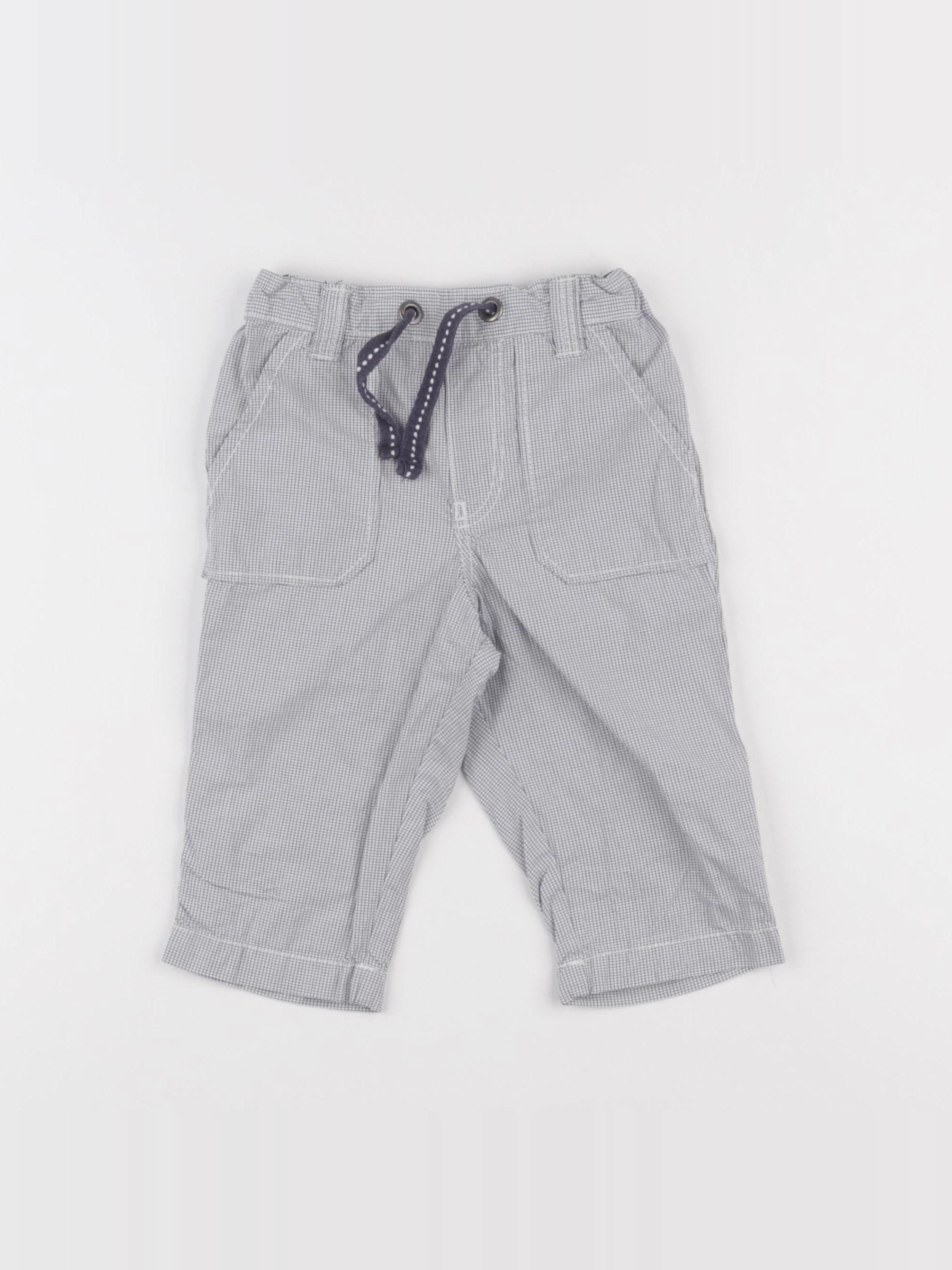 H&M - pantalon bleu - 6/9 mois