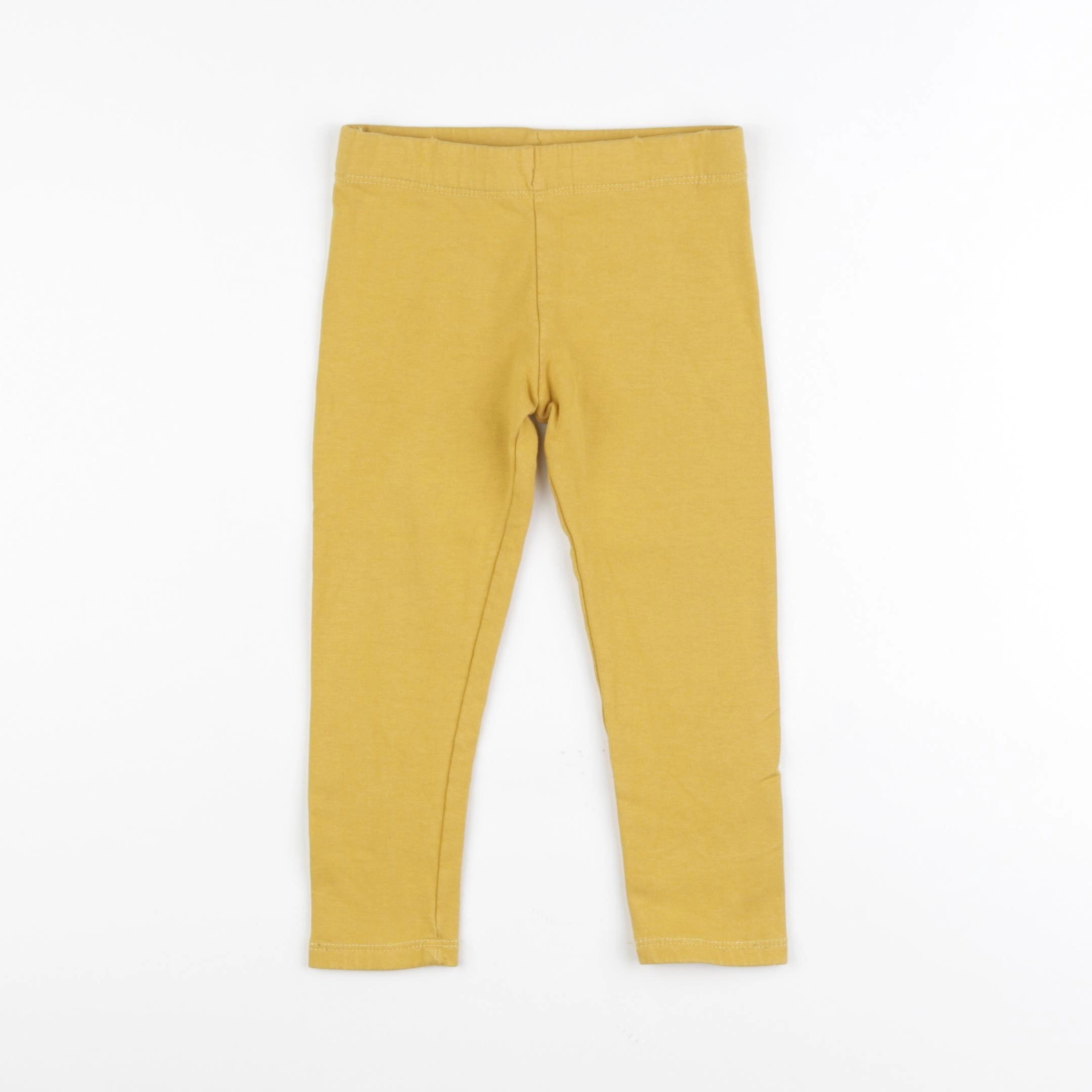 H&M - legging doublé jaune - 18/24 mois
