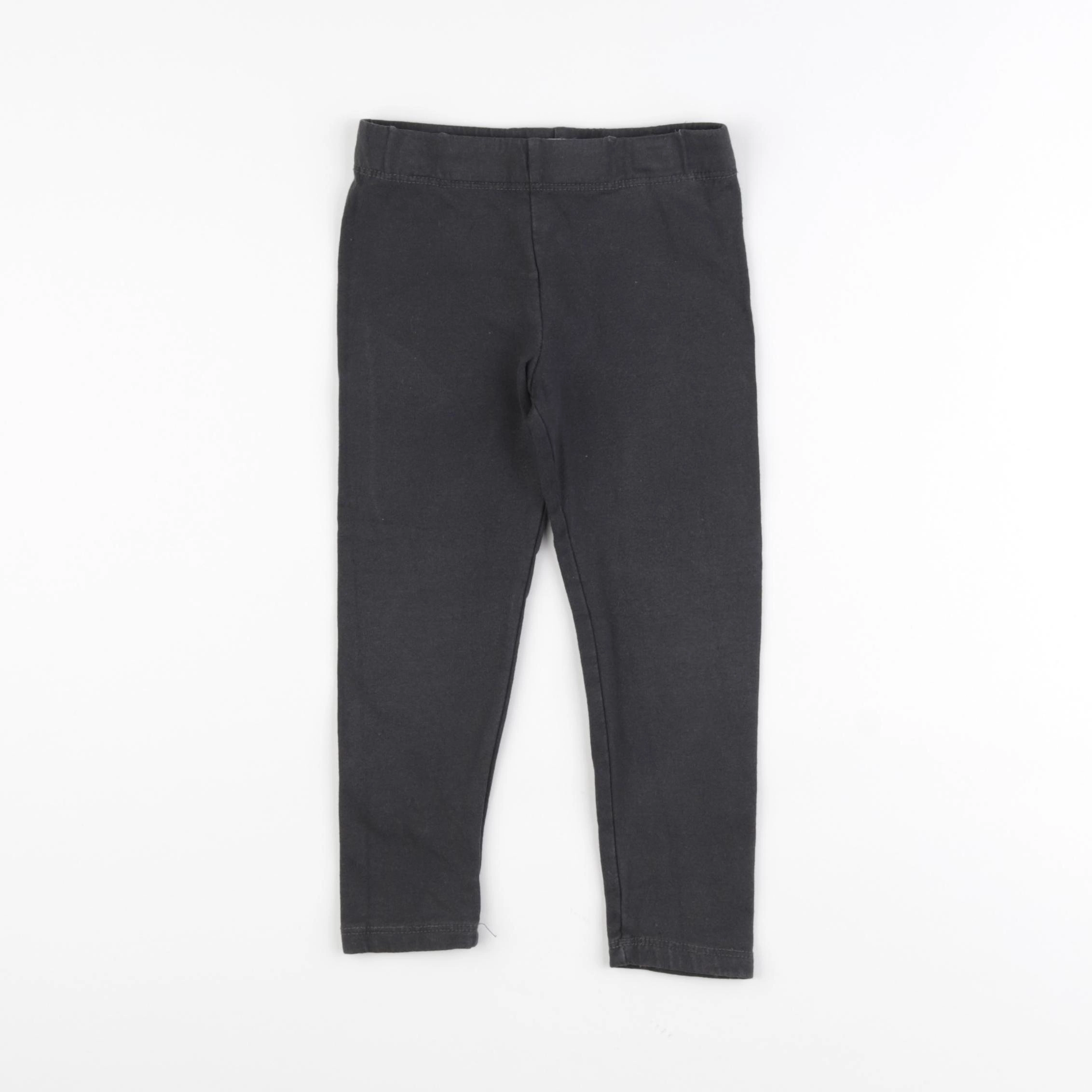 H&M - legging doublé gris - 18/24 mois