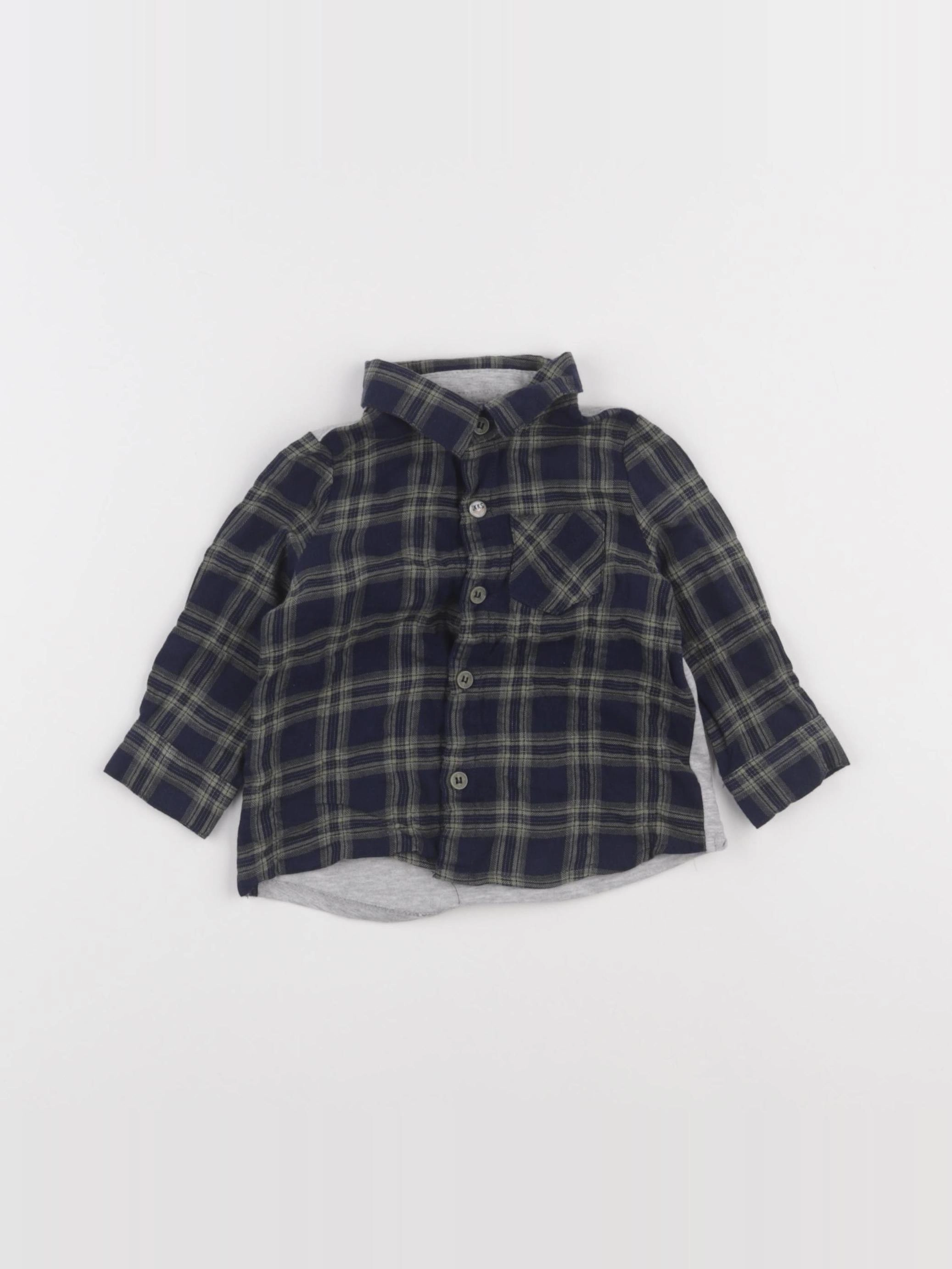 IKKS - chemise vert, bleu - 6 mois