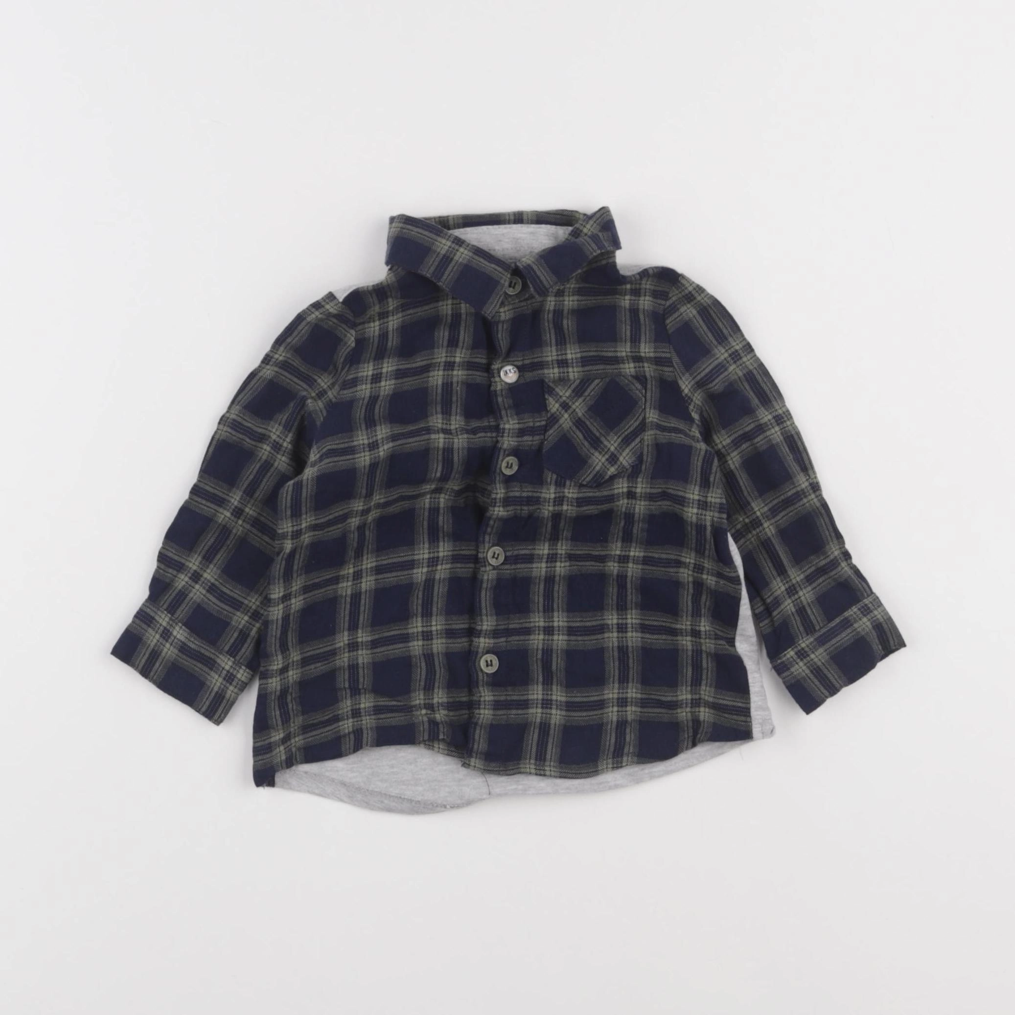 IKKS - chemise vert, bleu - 6 mois