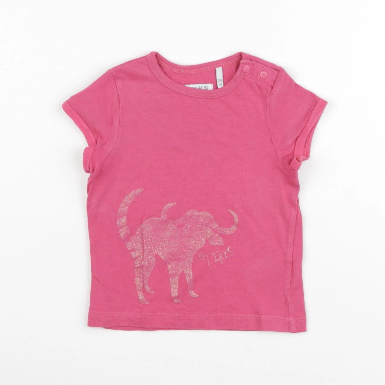 IKKS - tee-shirt rose - 12 mois