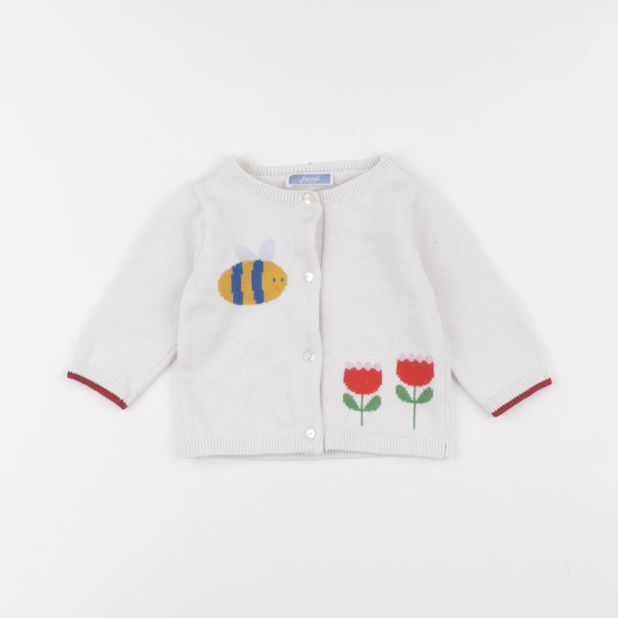 Jacadi - gilet blanc - 3 mois
