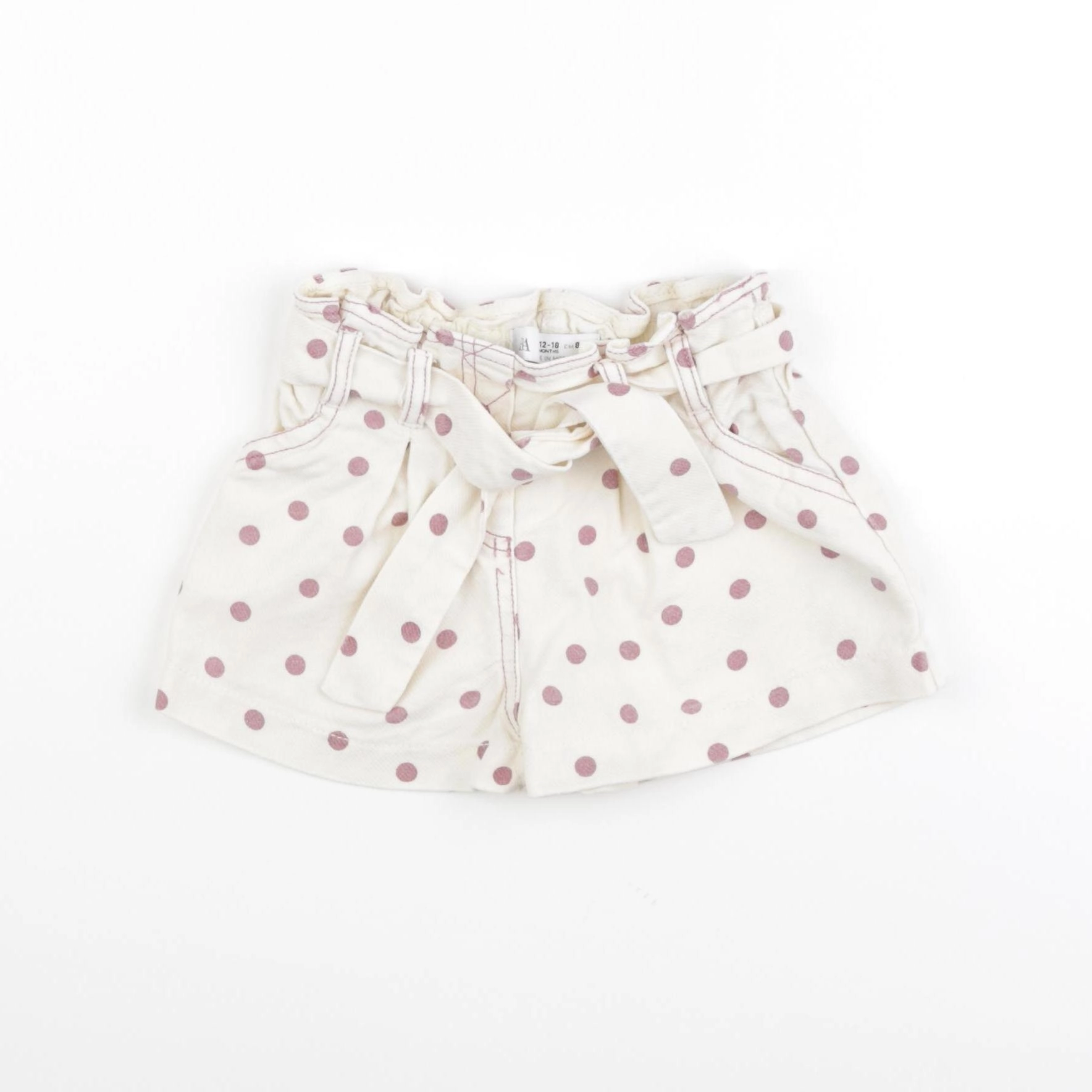 Zara - short beige - 12/18 mois