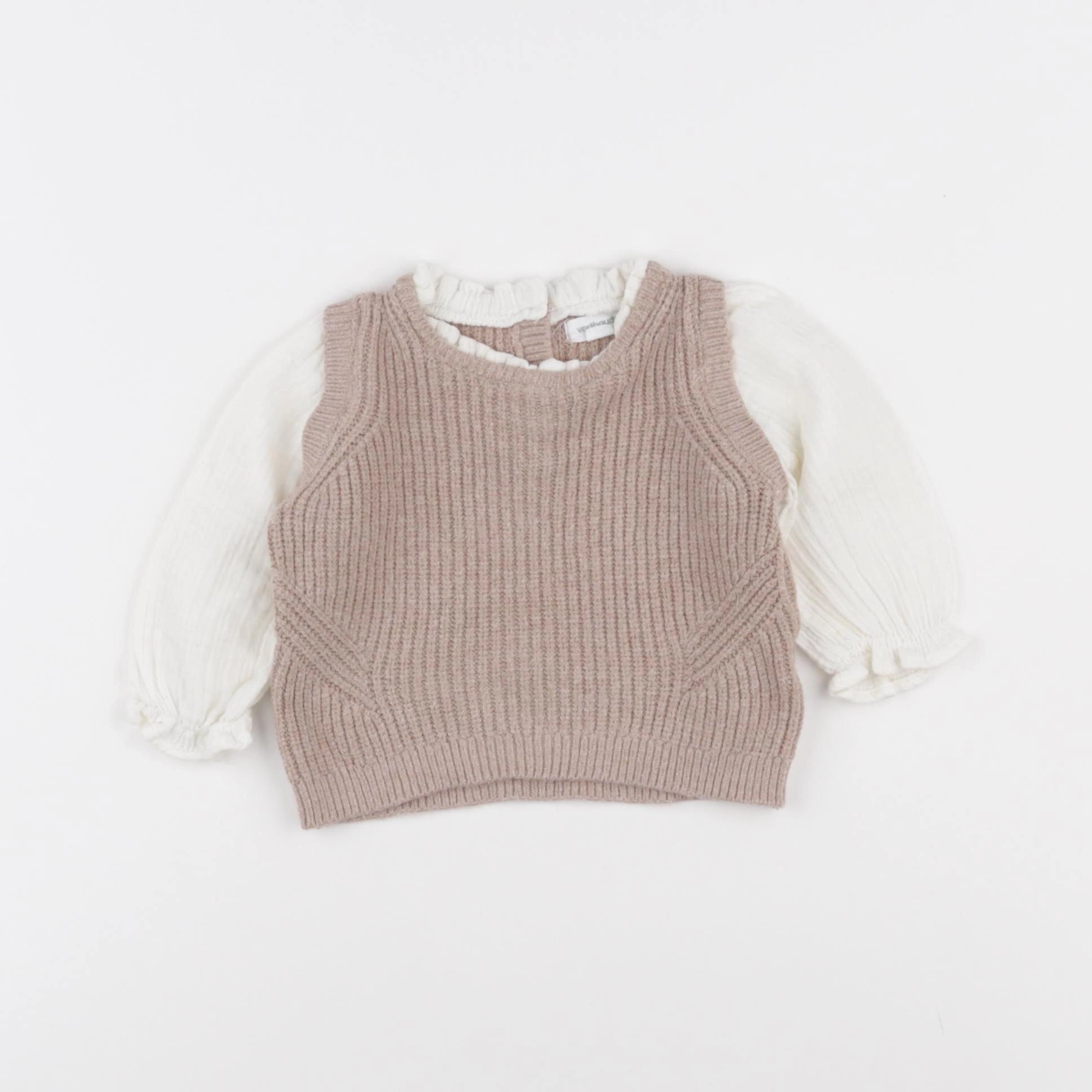 Vertbaudet - pull marron - 3 mois